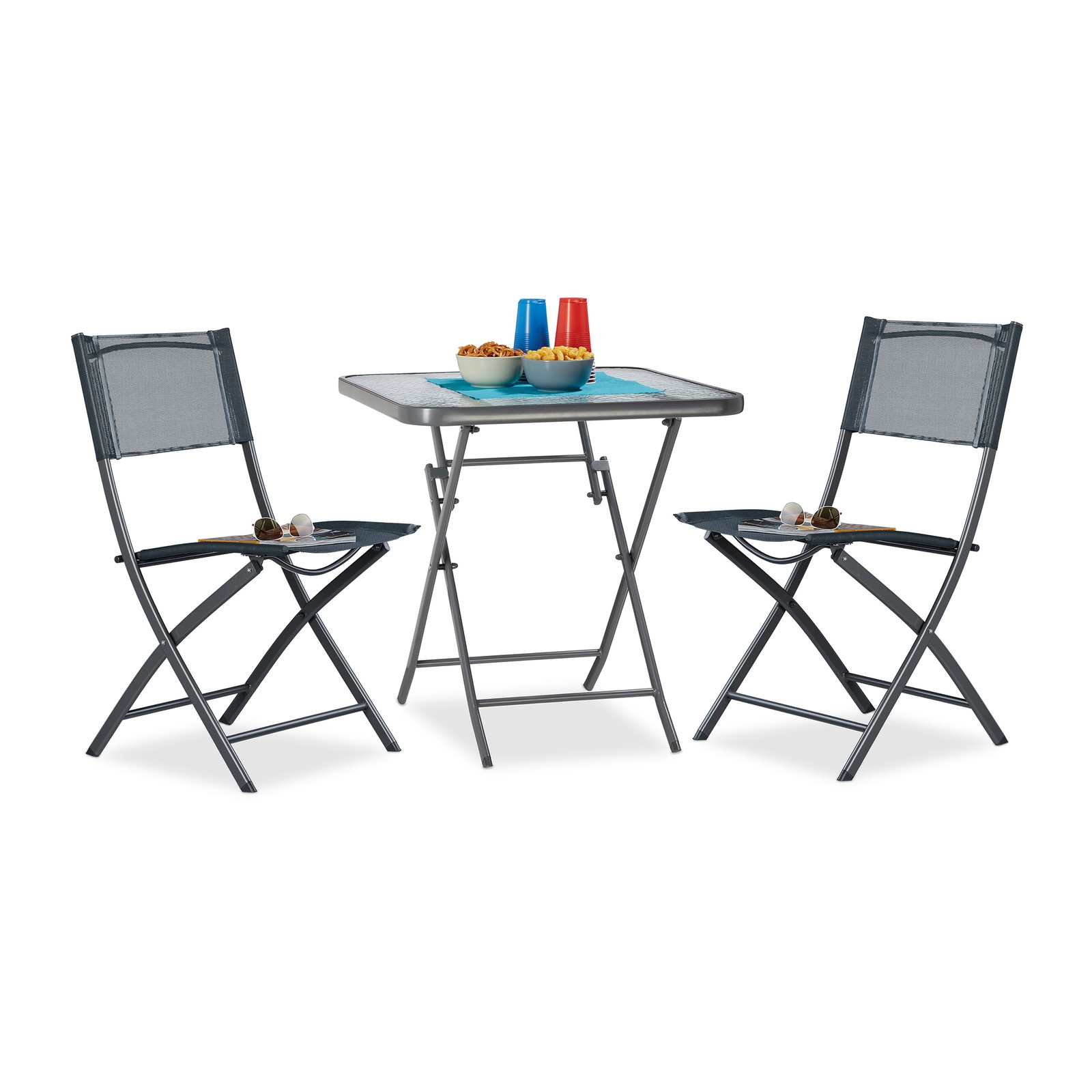 Folding garden chairs and table Outdoor Seating Set Lightweight Quick-dry