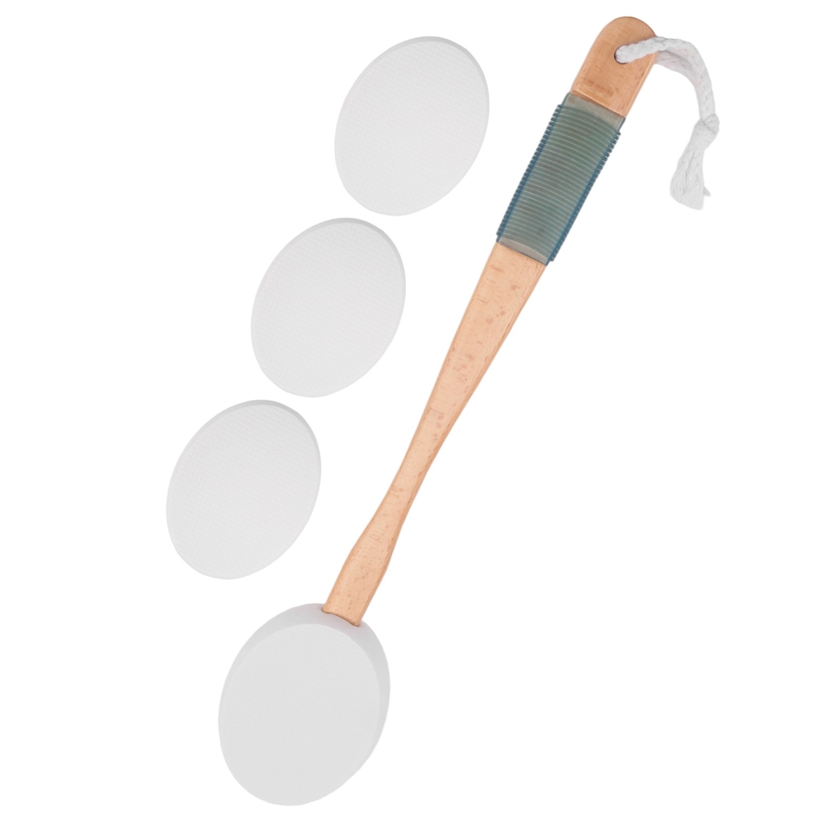 8X(Lotion Applicator for Back, Feet, 4 Replaceable Pads, 1 Long Handle,5808