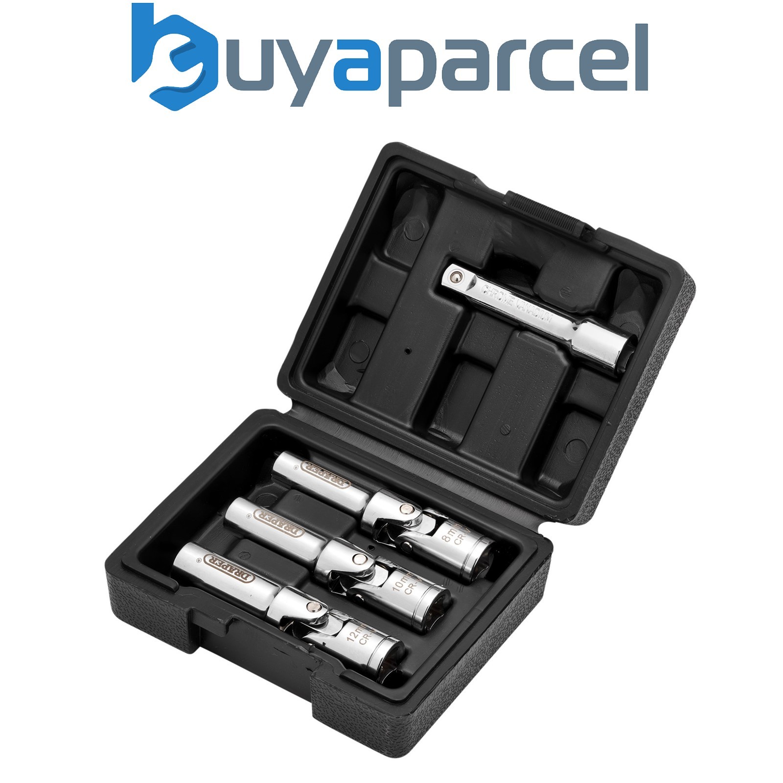 Draper 13605 Glow Plug Socket Set, 3/8" Sq. Dr. (4 Piece)