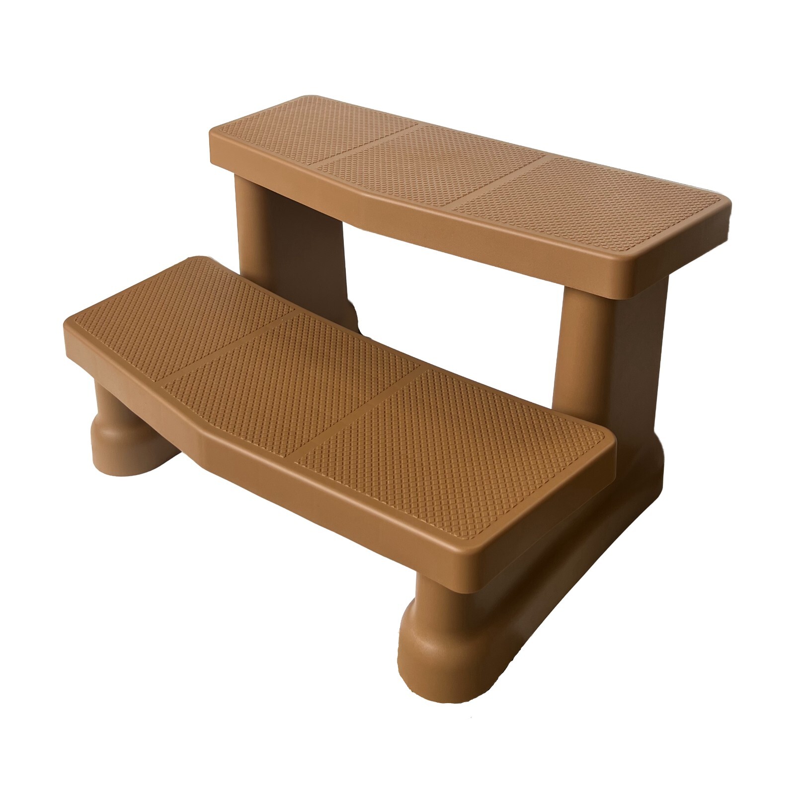 Happy Steps Teak Brown High Quality + Durable Hot Tub Spa Steps Caravan Camper