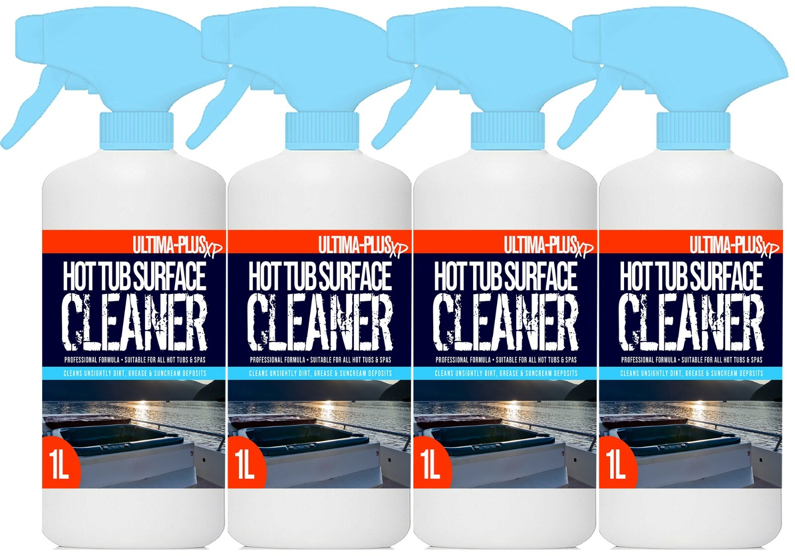 Ultima Plus Hot Tub and Spa Surface Cleaner Multipurpose Vinyl Plastic Spray 4L