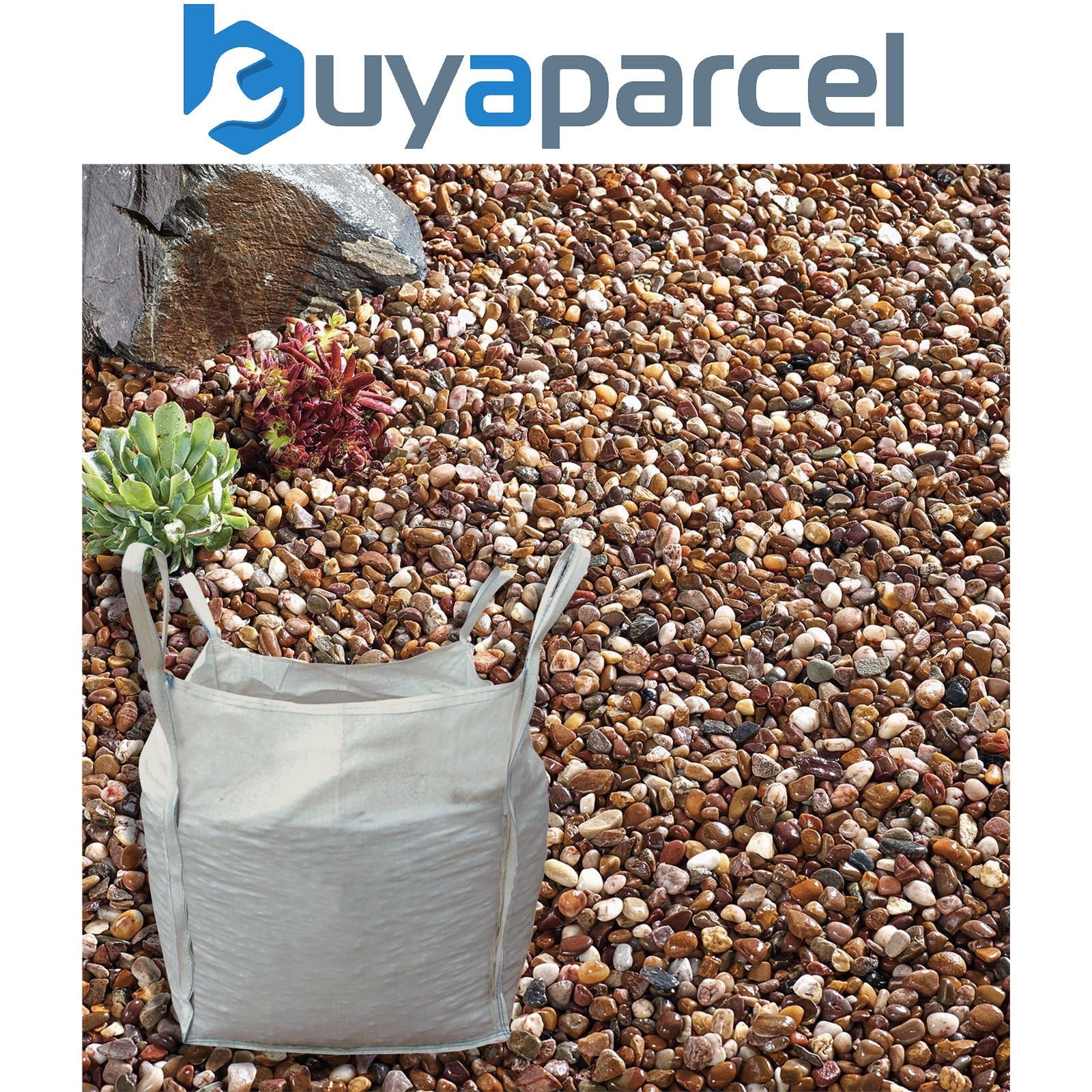 Kelkay Quartzite Pea 10mm Pebbles Stones Garden Paths Driveways Bulk Bag 7024