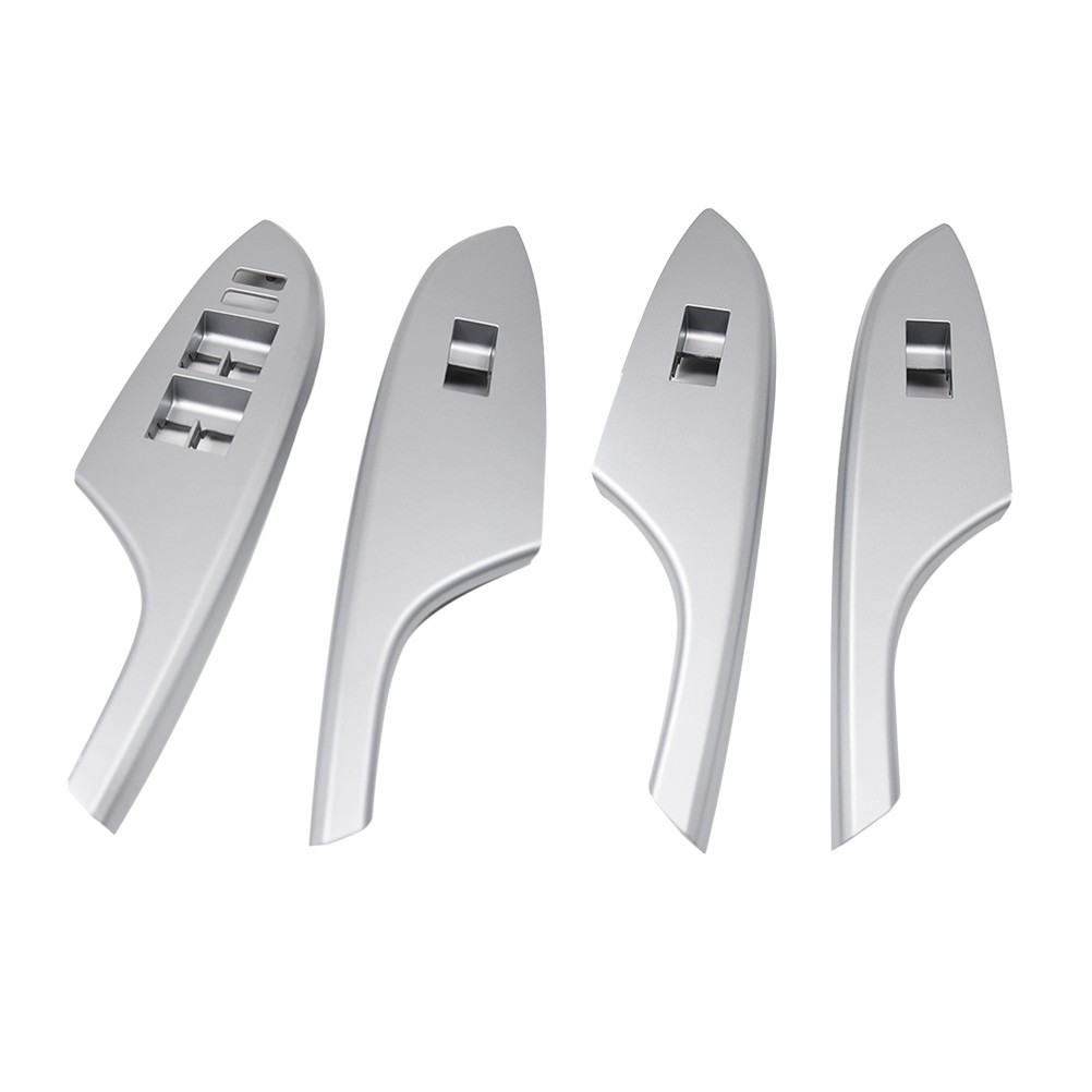 4PCS Car Door Window Bezel Trim Window Glass Panel Armrest Lift Button8597