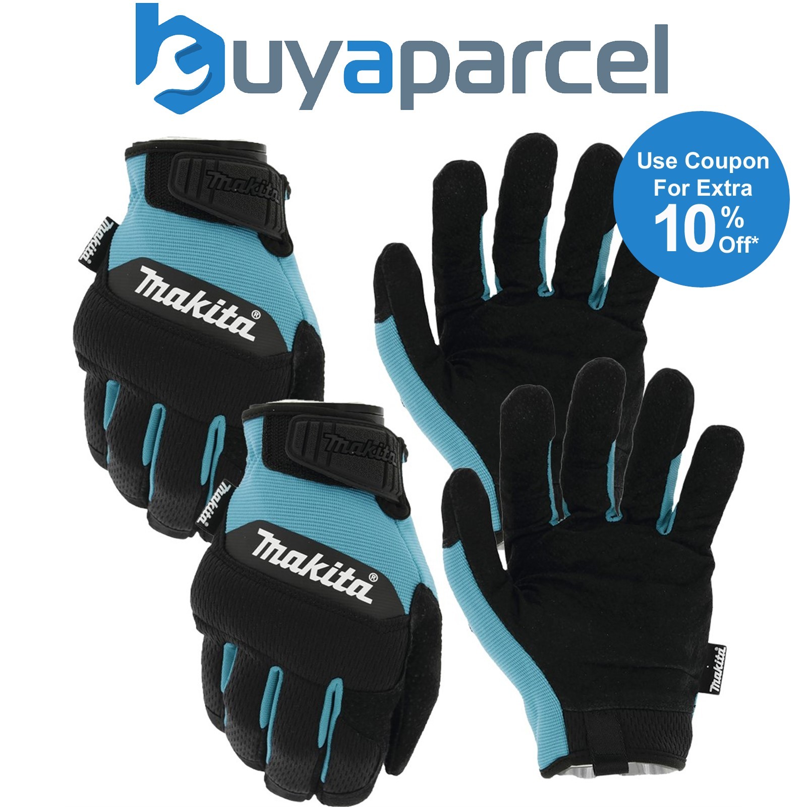 Makita P-84610 Palm Performance Gloves XL 2x Pair - Durahide Leather EN388