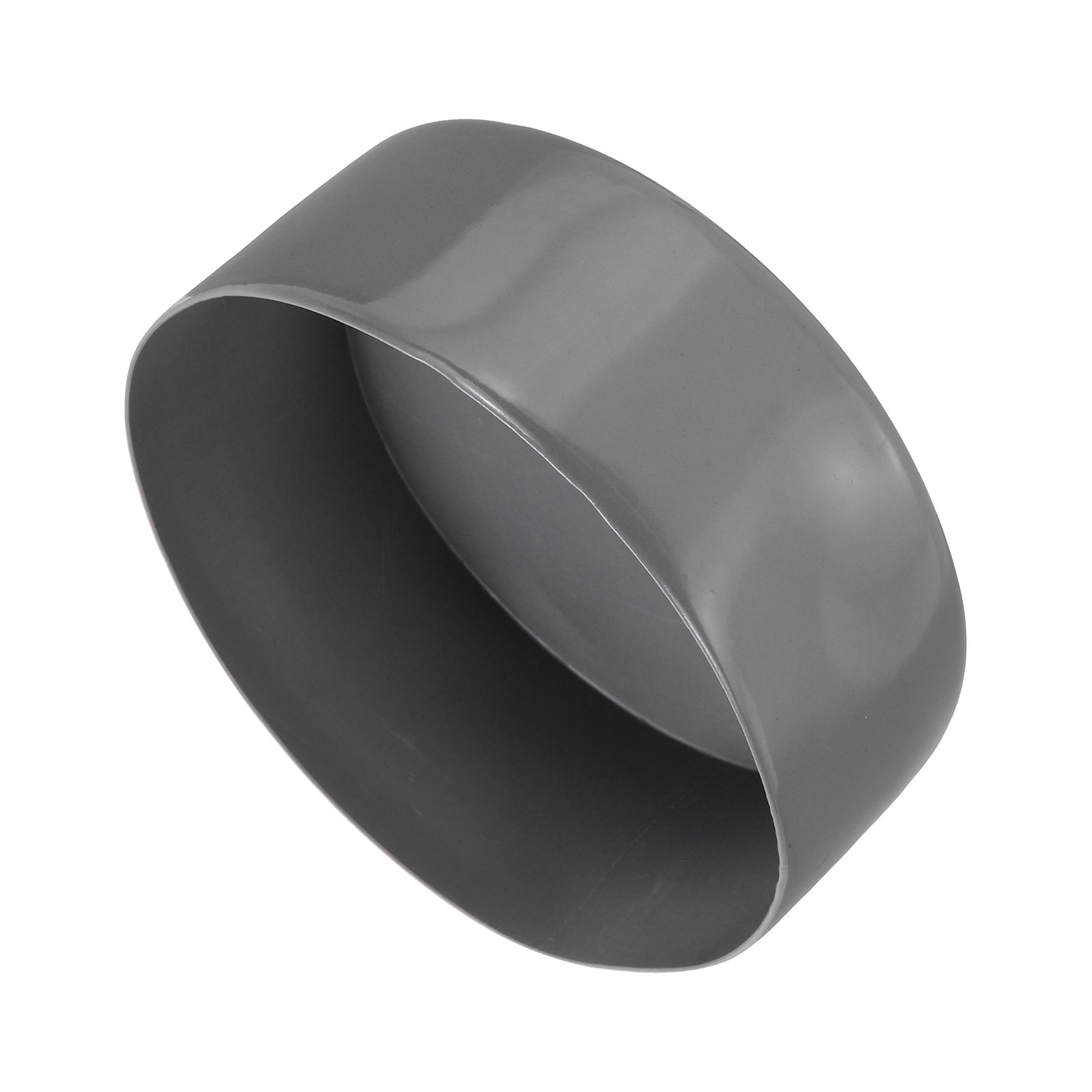 4pcs Rubber End Caps 130mm ID Vinyl Round Tube Bolt Cap Cover Dark Grey