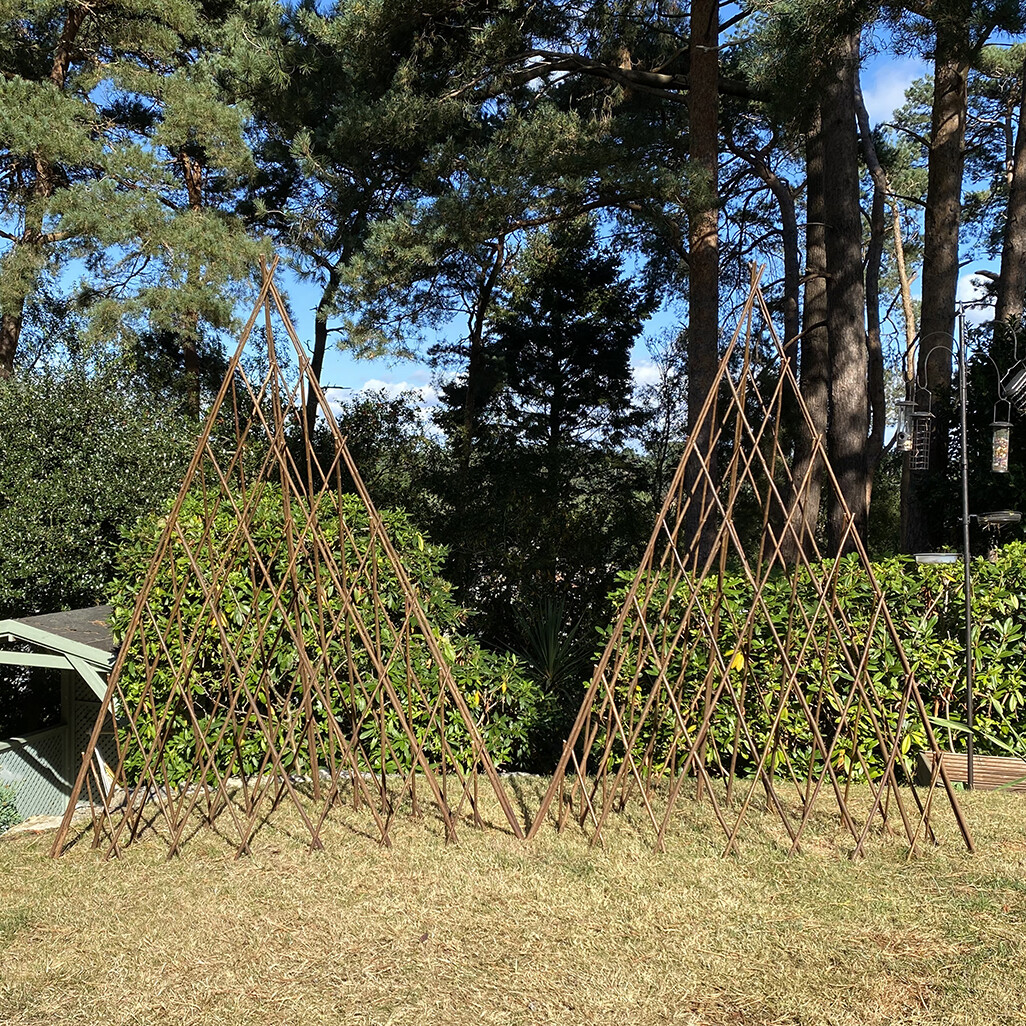 Willow Garden Obelisk Wooden 1.5m Expanding Plant Support Trellis (Pack of 2)