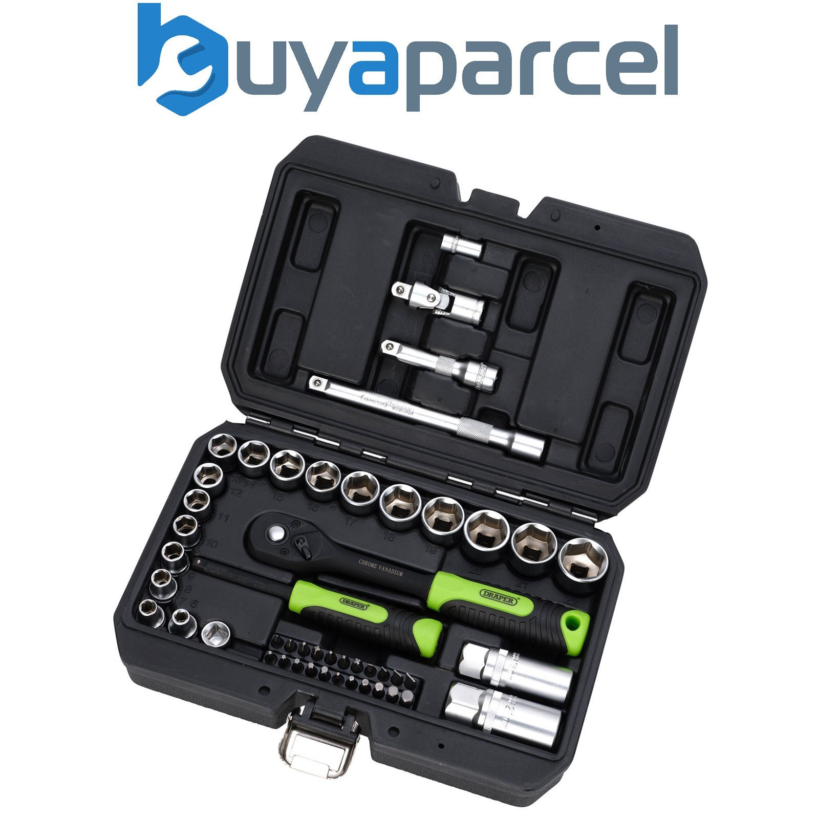 Draper 24235 Draper HI-TORQ Metric Socket and Bit Set, 1/4" and 3/8" Sq. Dr. (48