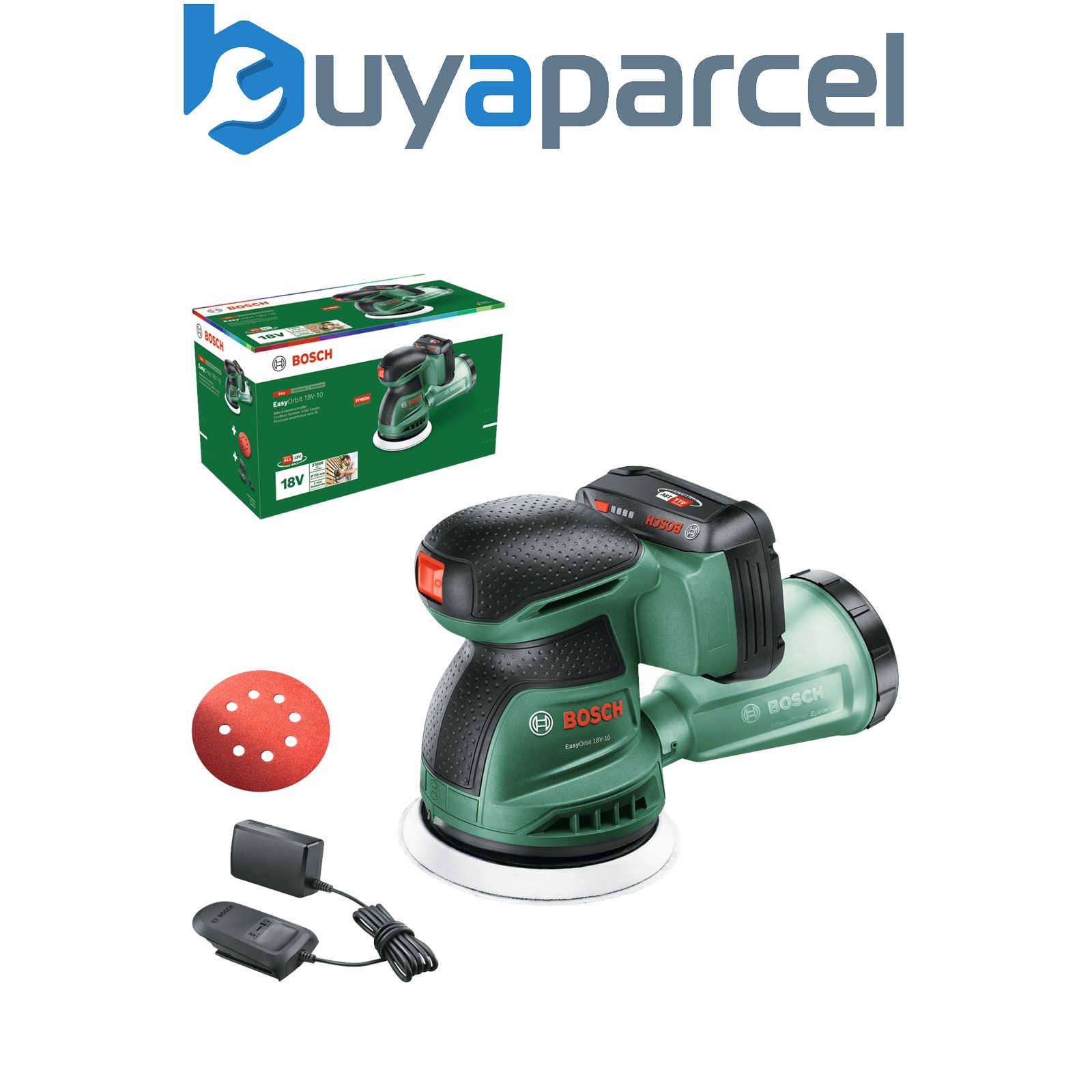 Bosch Cordless Random Orbit Sander EasyOrbit 18V-10 Carton box 06033E4071
