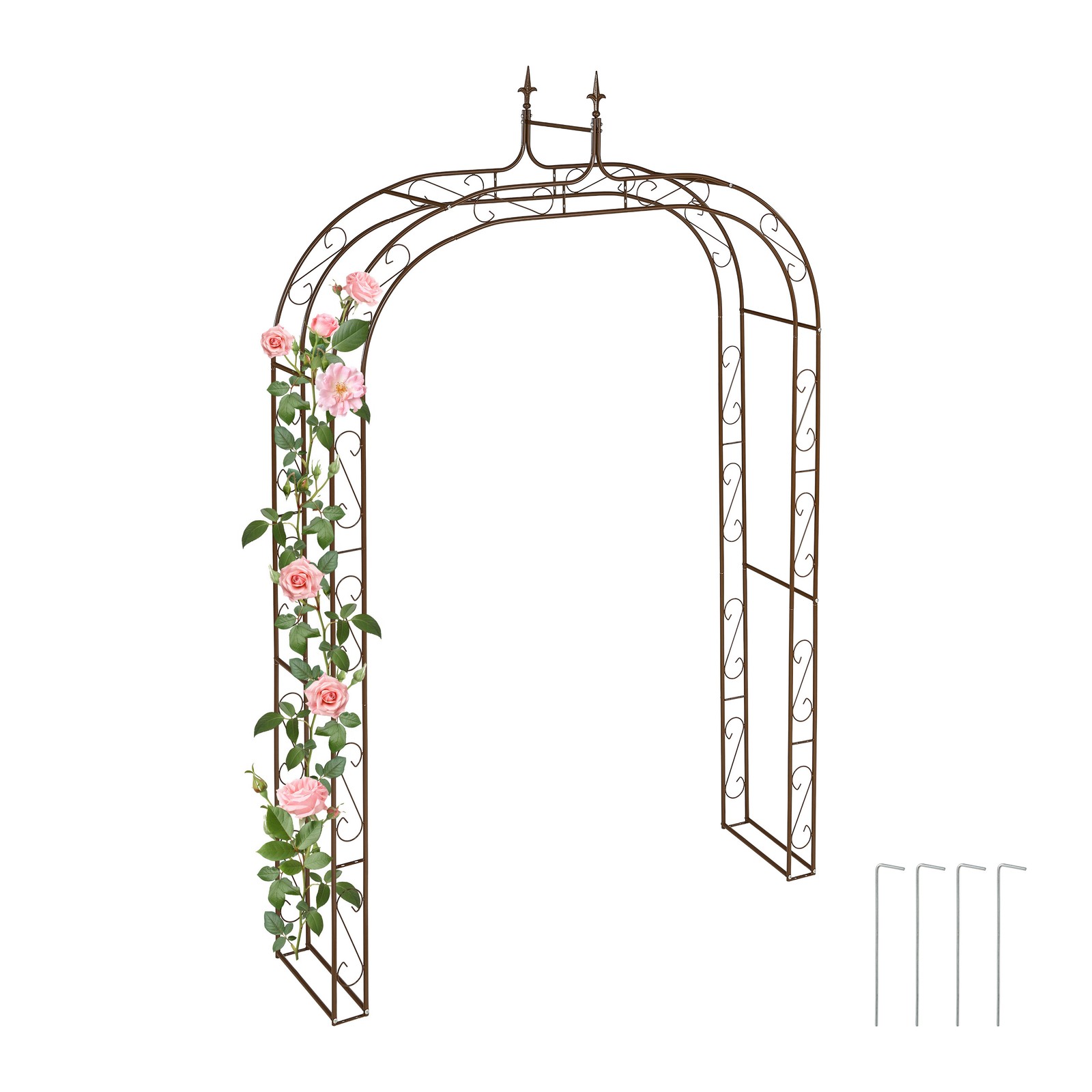 garden Arbour Trellis Rose Arch Flower Archway Climbing Plant Support Metal