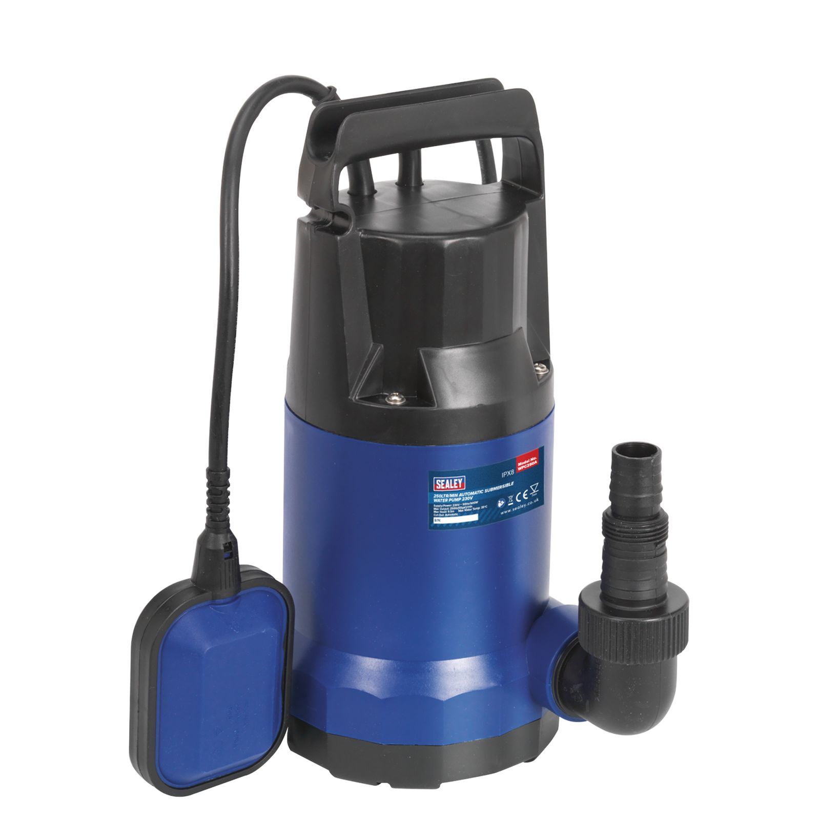 Sealey Submersible Water Pump Automatic 250ltr/min 230V Pumps DIY Tools Garage