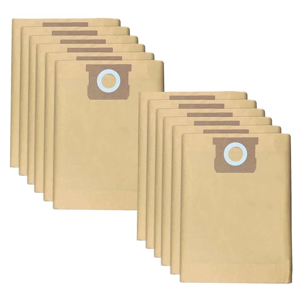12Pack DXVA19-4101 Dust Bag for 6-10 Gallon Wet/Dry Shop Vacuums DXV06P2593