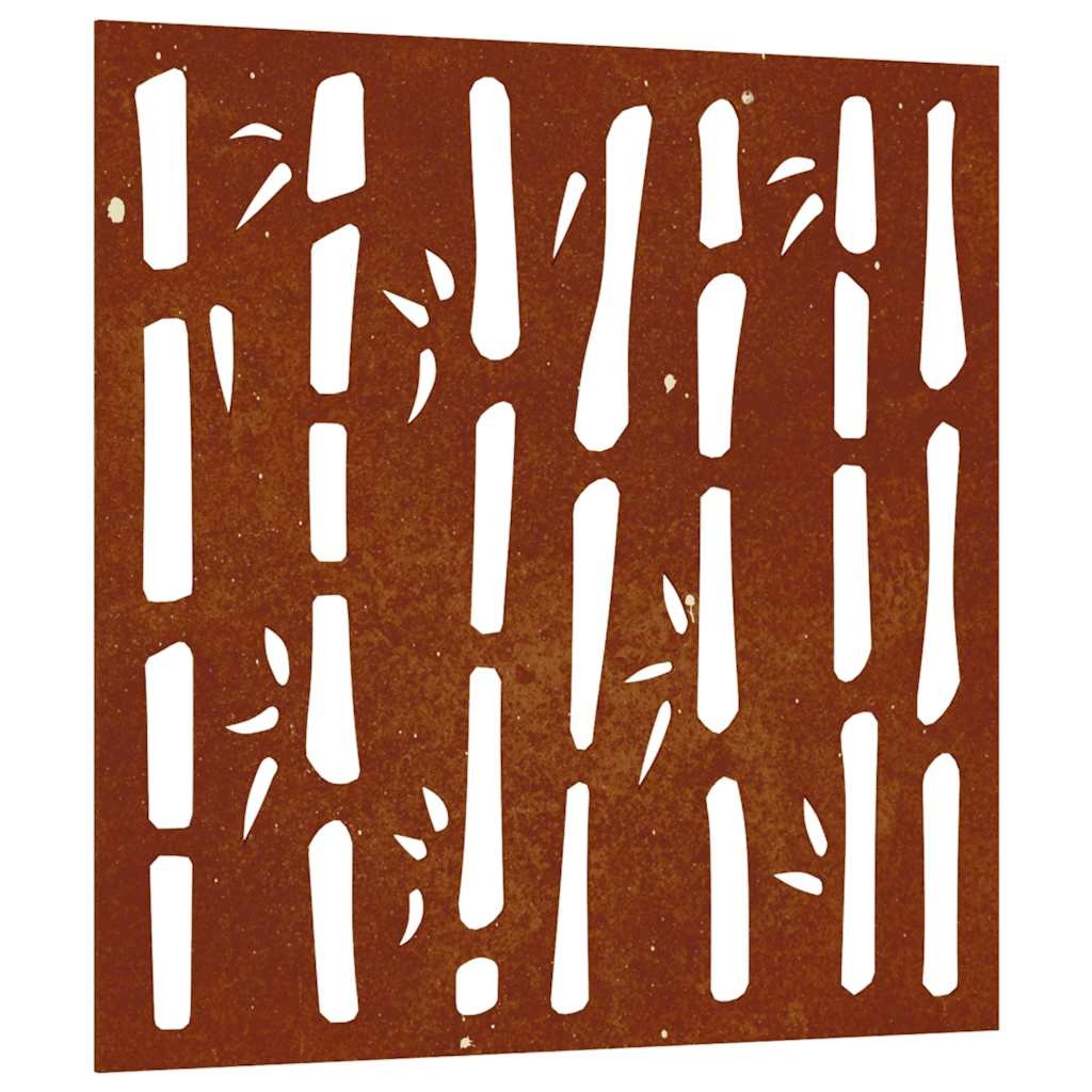 Garden Wall Decoration Art Decor Corten Steel Bamboo Design vidaXL