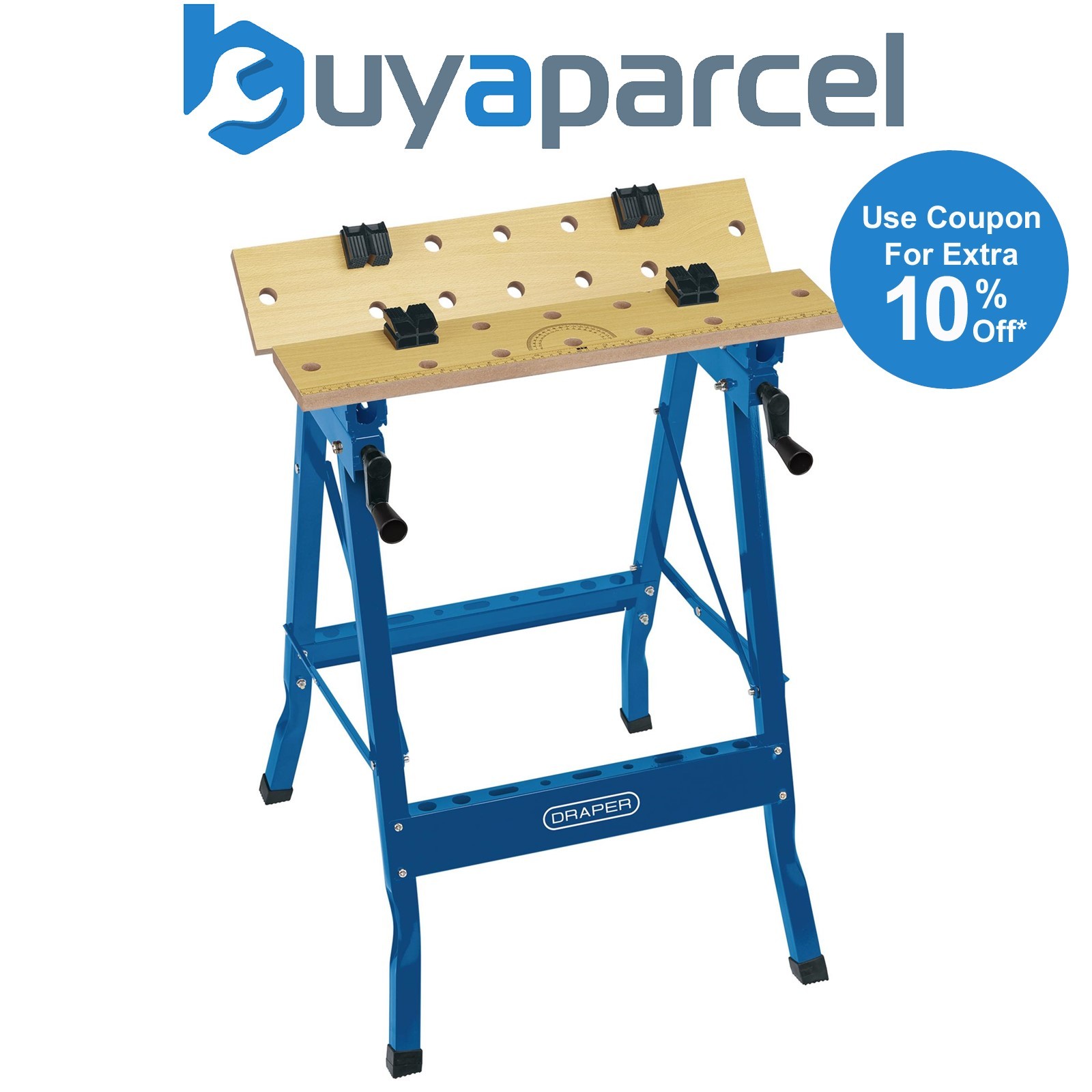 Draper 09951 Tilt & Clamp Fold Down Workbench, 600 x 650 x 800mm