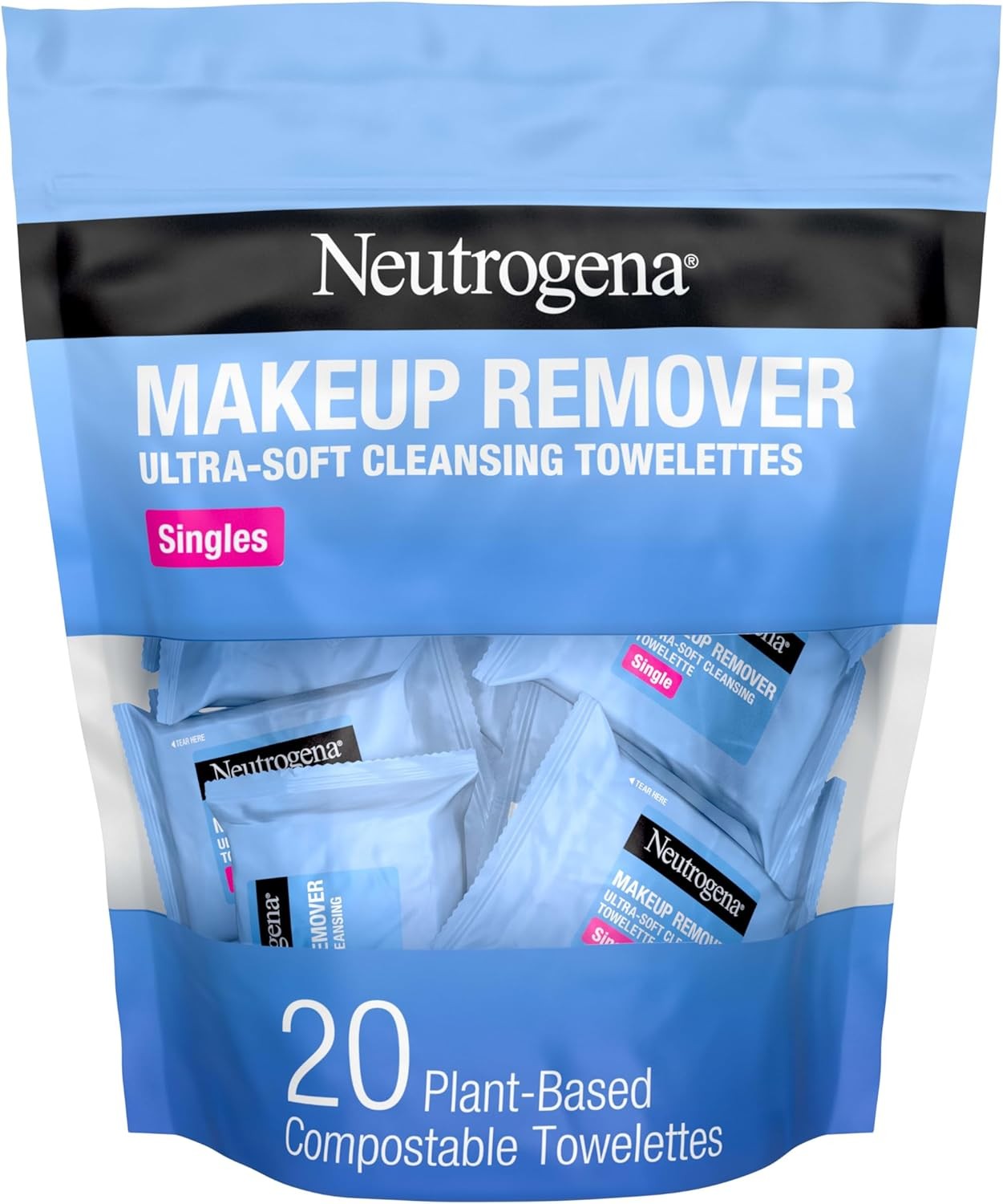 Neutrogena Makeup Remover Cleansing Towelette Singles, Daily Face Wipes To Remo