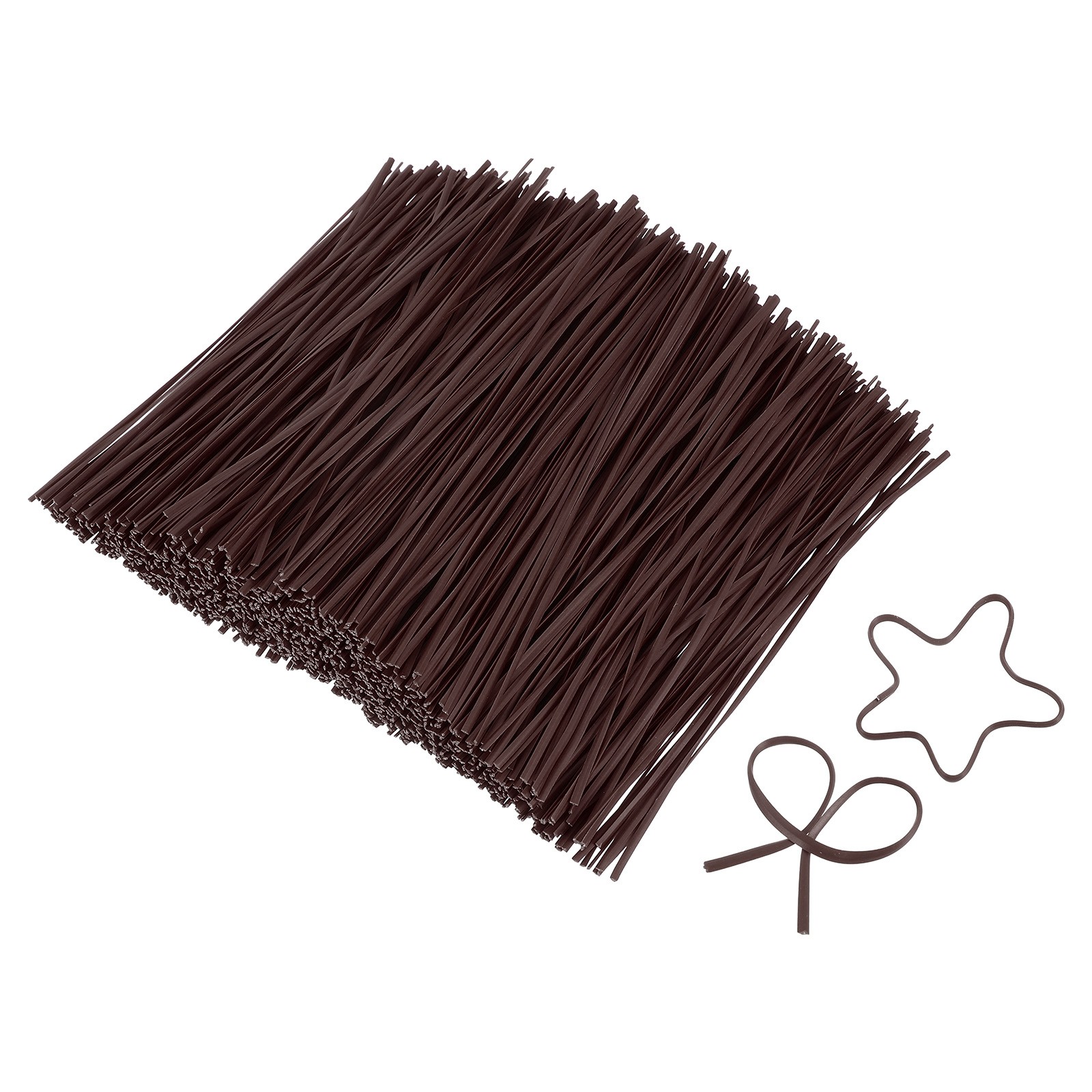 6 Inch Twist Ties, Metallic Twist Tie, 1200 Pack, Brown