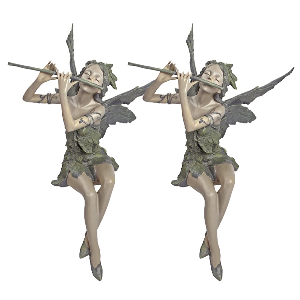 Flute Fairy Garden Courtyard Home Decoration Sculpture Resin Crafts S5A69444