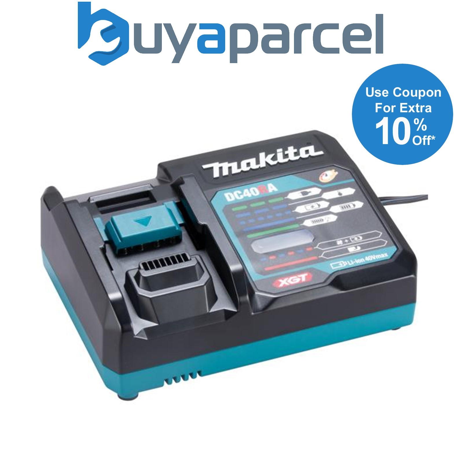 Makita DC40RA 191E08-6 40V Max Lithium Ion Rapid Fast Battery Charger Wall Mount