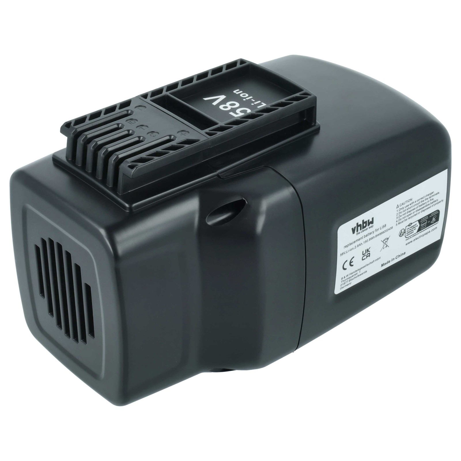Battery for McCulloch 59-09.238.03 582611701 590923806 590810201 2600mAh 58V