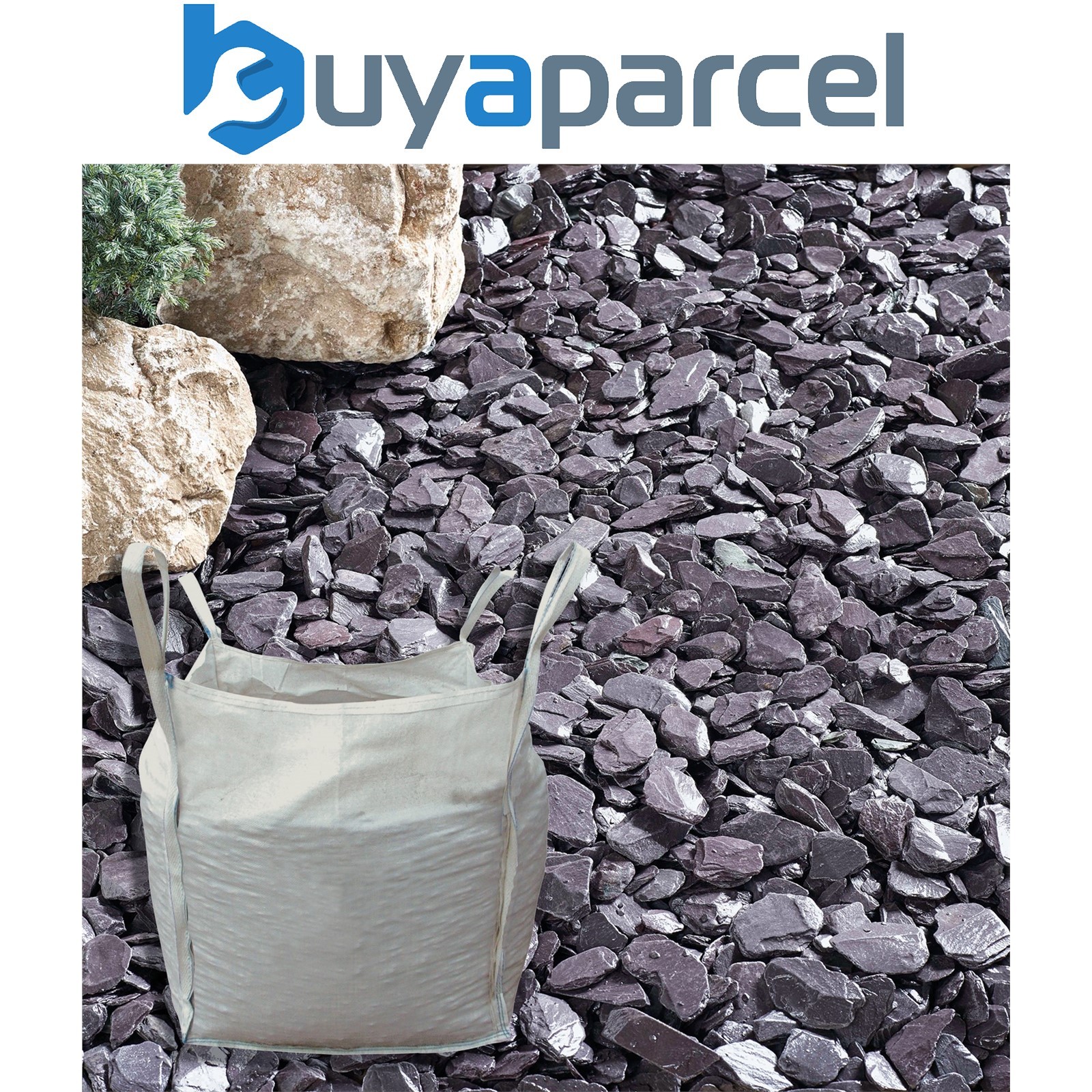 Kelkay Plum Purple Slate 40mm Garden Paths Driveways Bulk Bag Aggregate