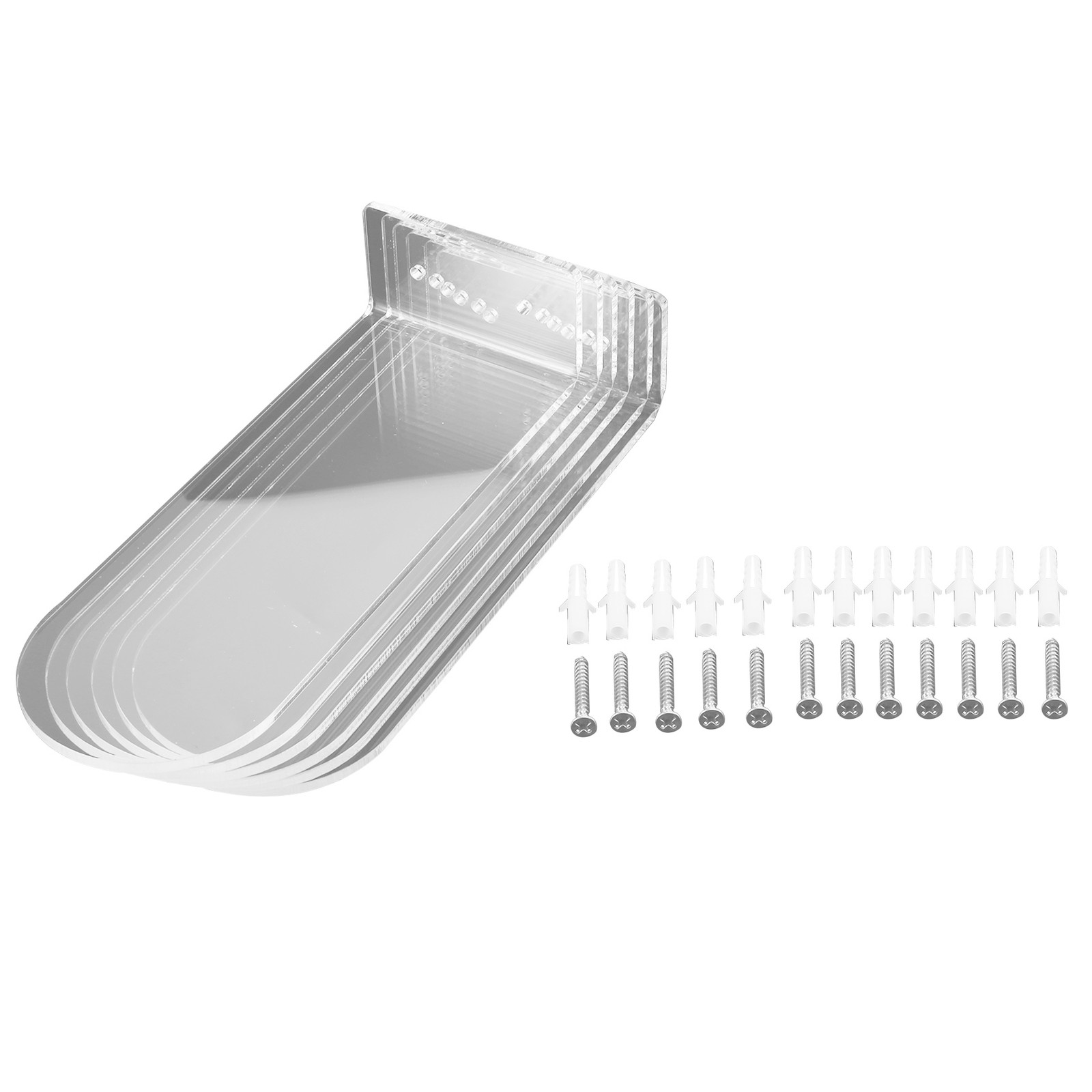 6 Pack Floating Shoe Shelves,Transparent Acrylic Wall Mounted Shoe Display6263