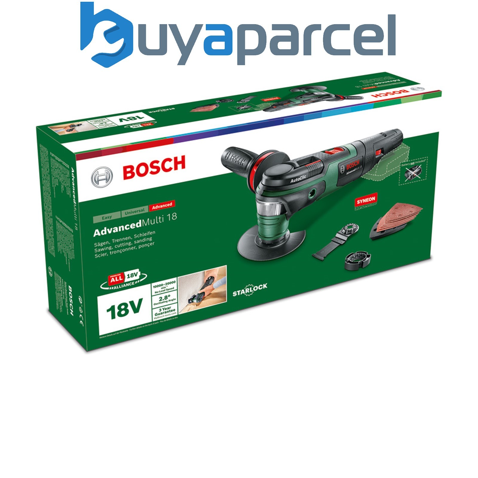 Bosch Cordless Multifunction Tool AdvancedMulti 18 Carton box 0603104000