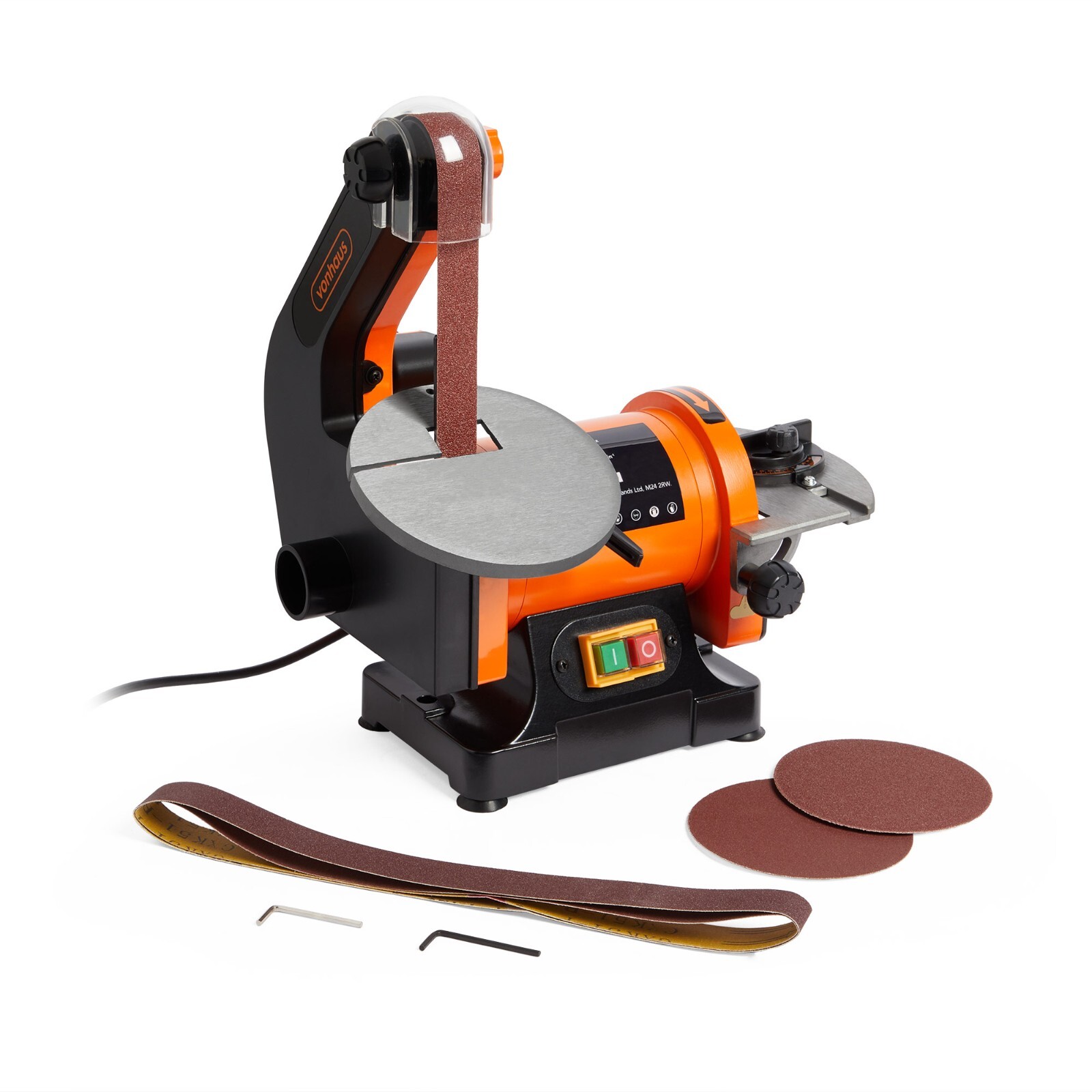 VonHaus Disc & Belt Sander | Adjustable Sanding Belts, Discs & Sanding Table