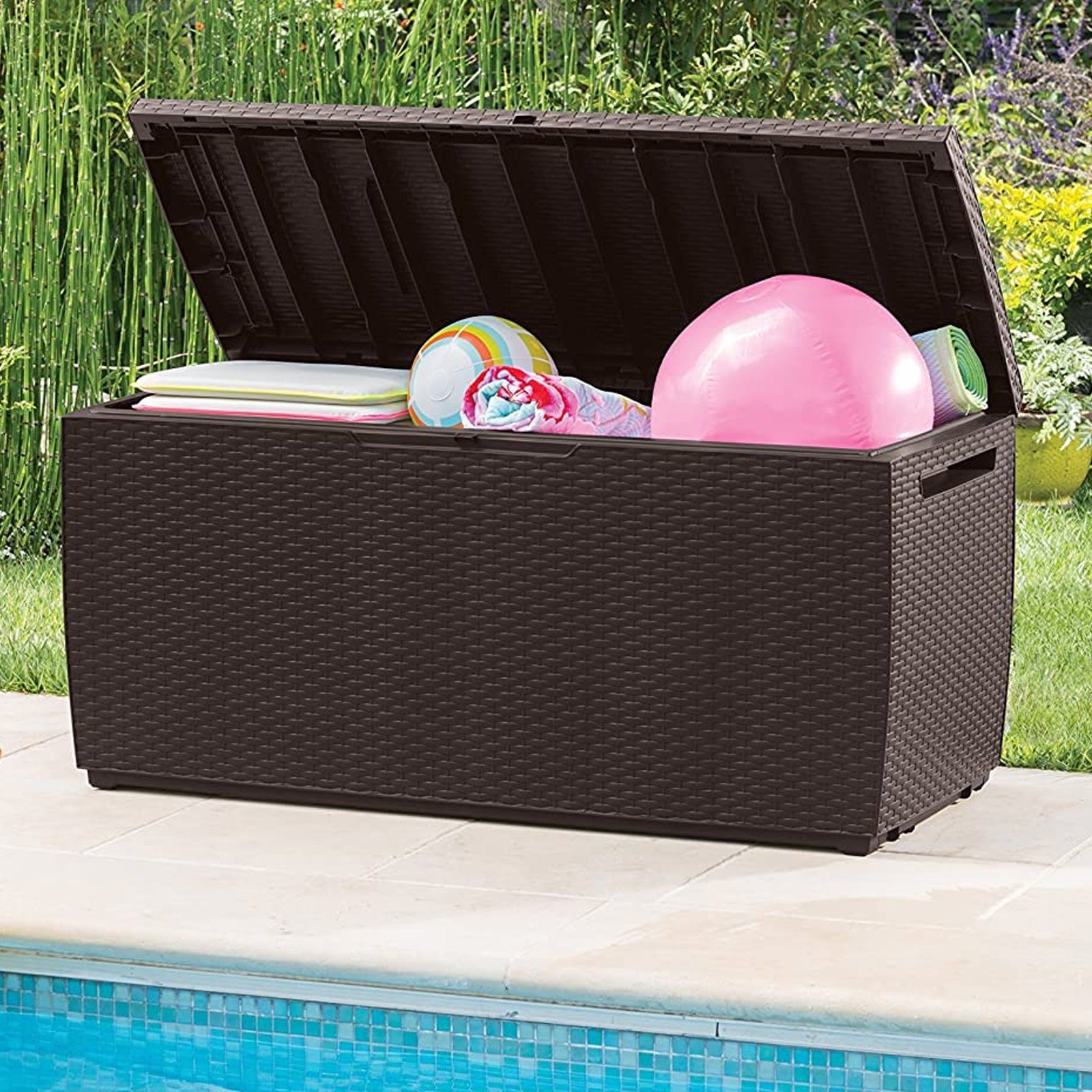 Keter Capri Brown Outdoor Plastic Storage Box 305L