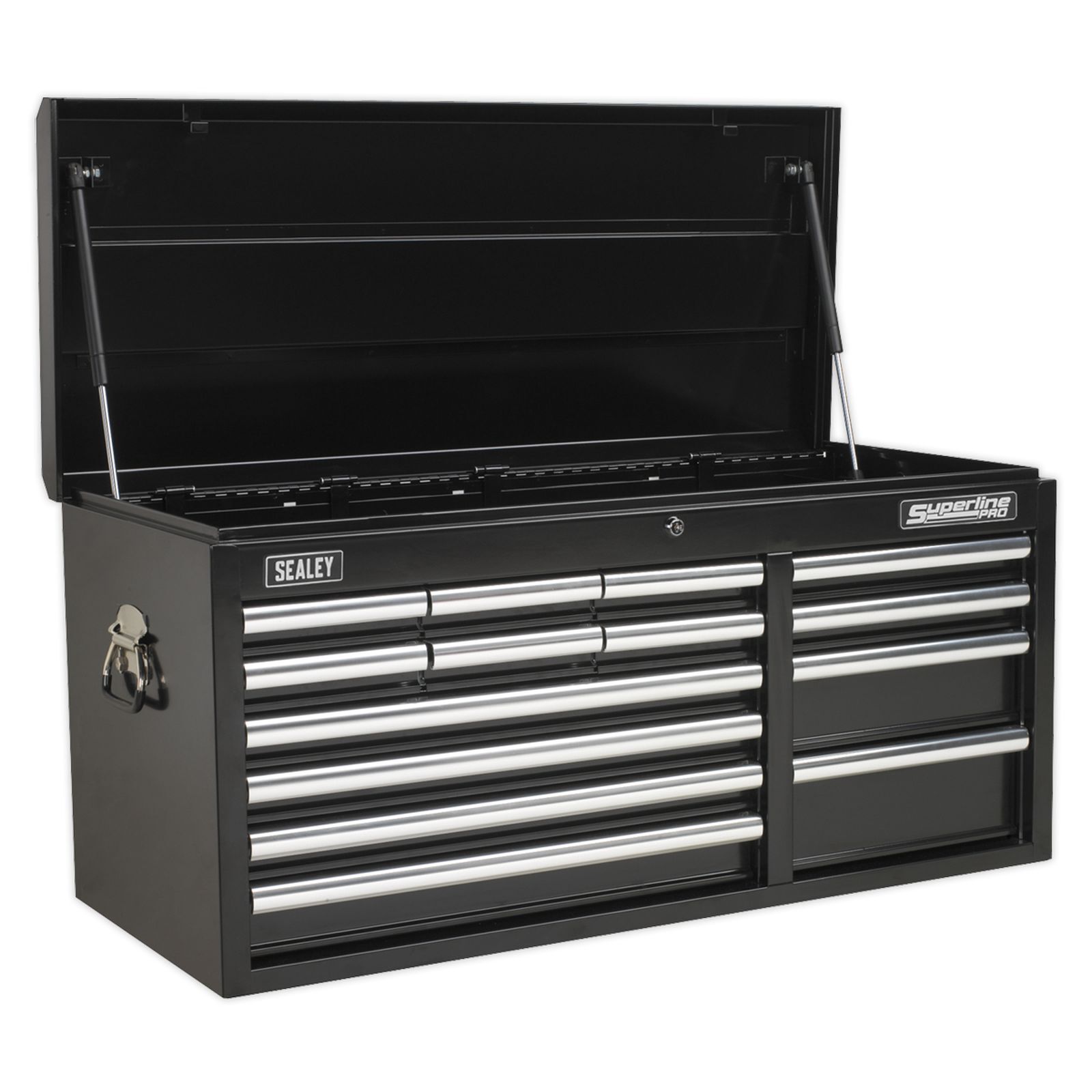Sealey Topchest 14 Drawer with Ball Bearing Runners Heavy Duty Black Chest