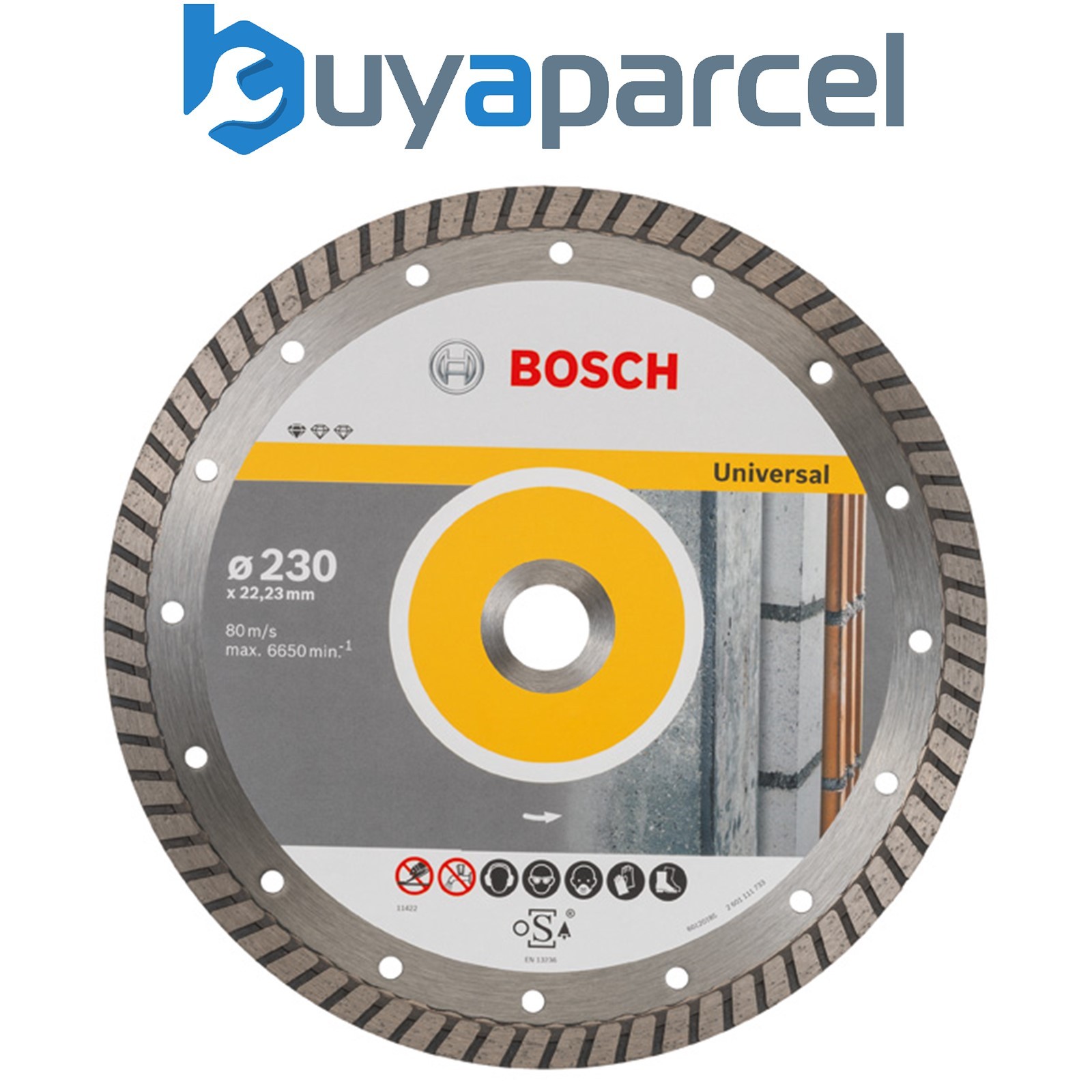 Bosch Cutting Disc Standard for Universal Turbo diamond cutting disc 2608602397