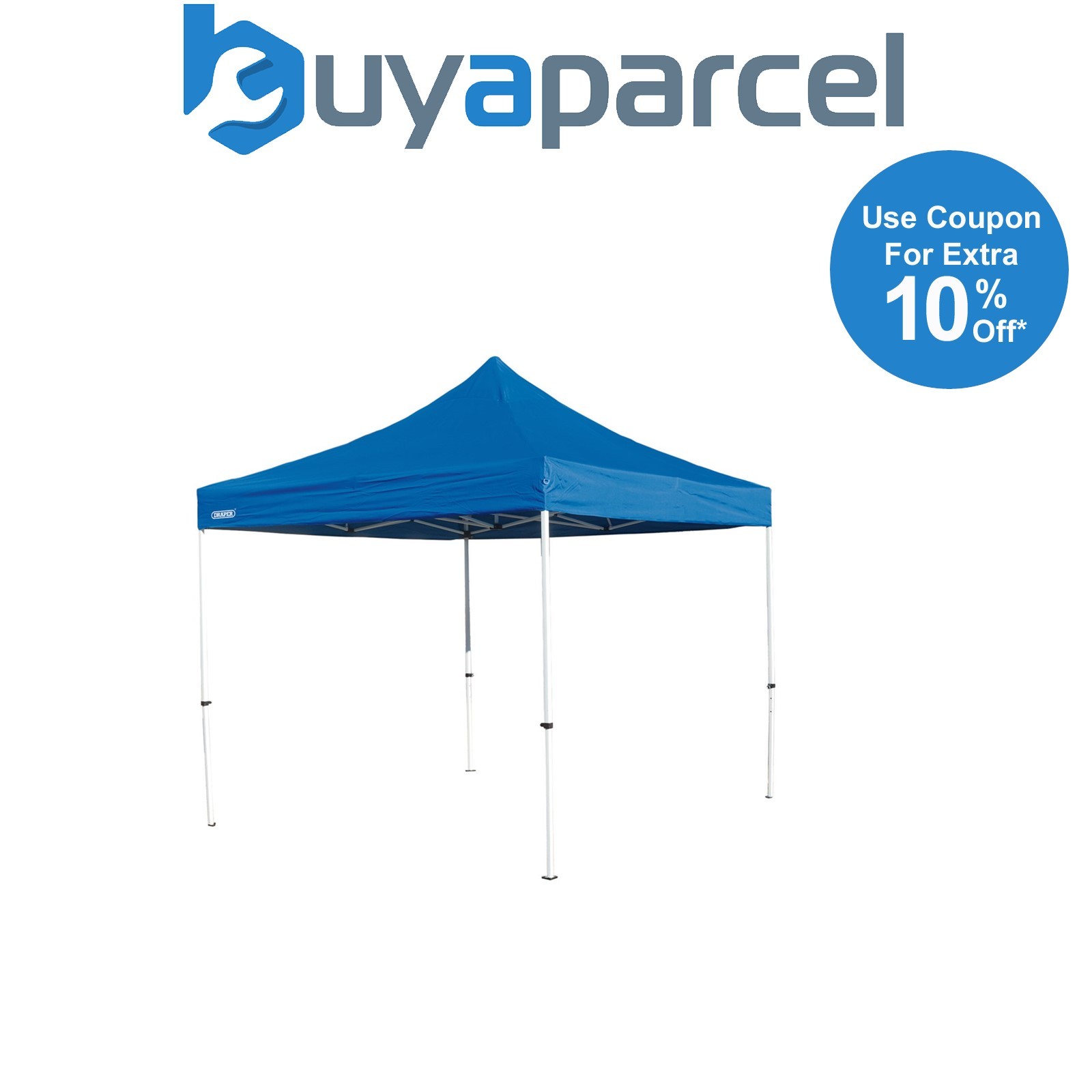 Draper 76942 Folding Gazebo, 3 x 3m, Blue