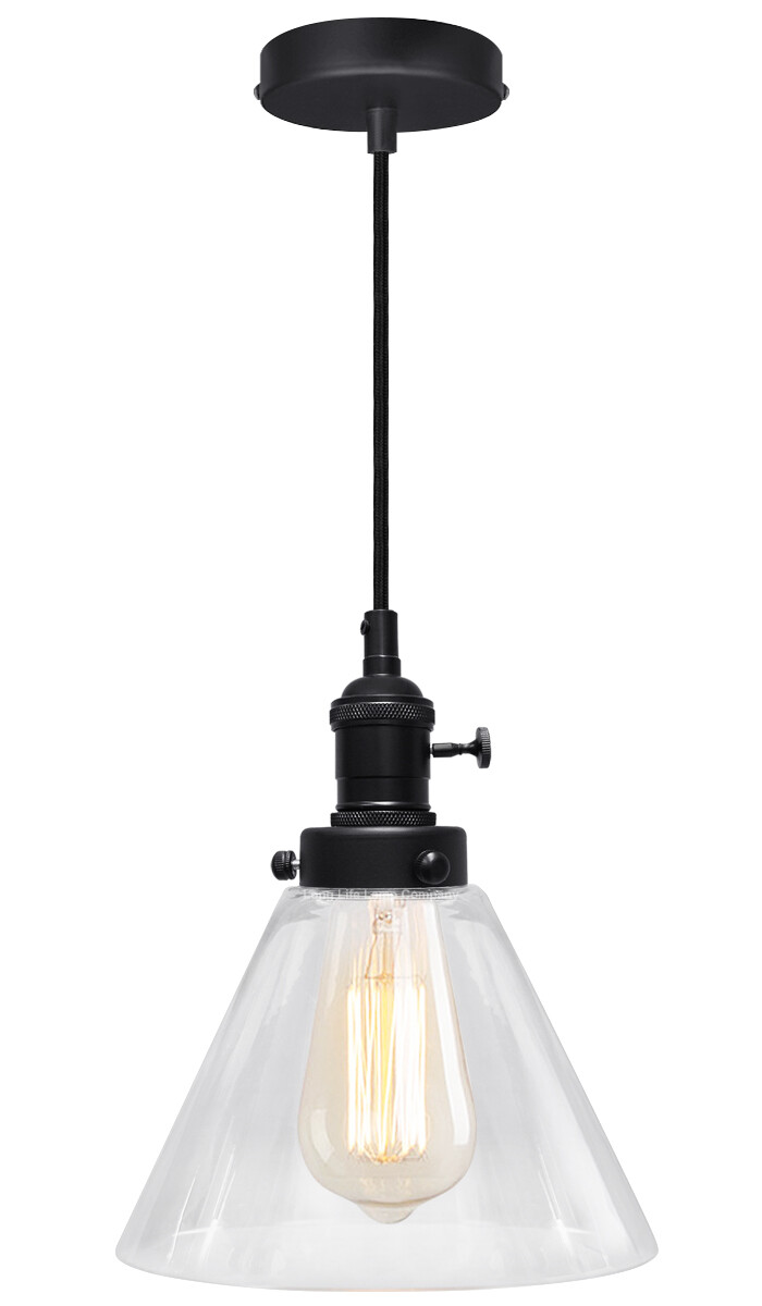 Modern Vintage Industrial Retro Glass Ceiling Lamp Shade Pendant Light M0126