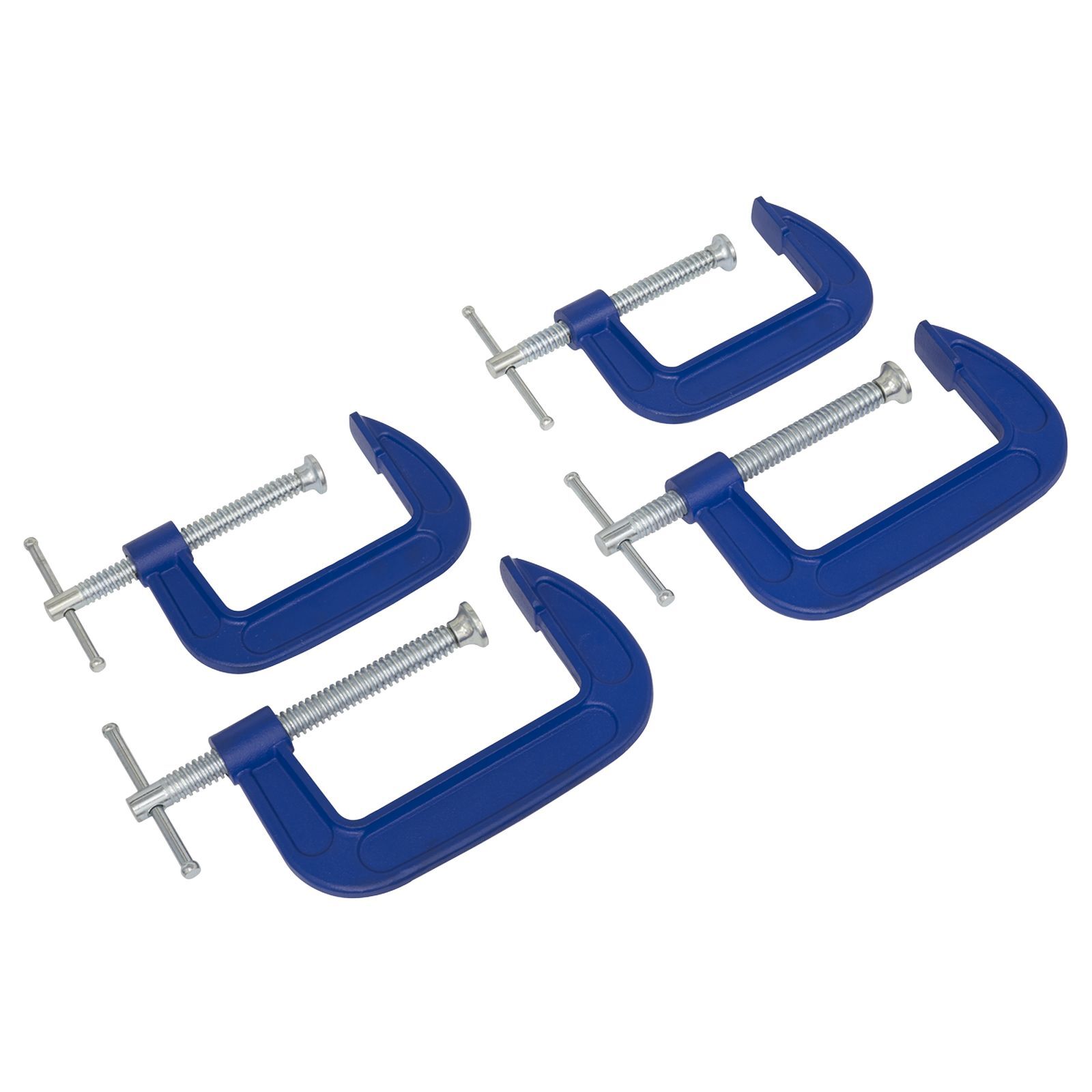 Sealey G-Clamp Set 4pc - 75mm & 100mm - AK6003SET