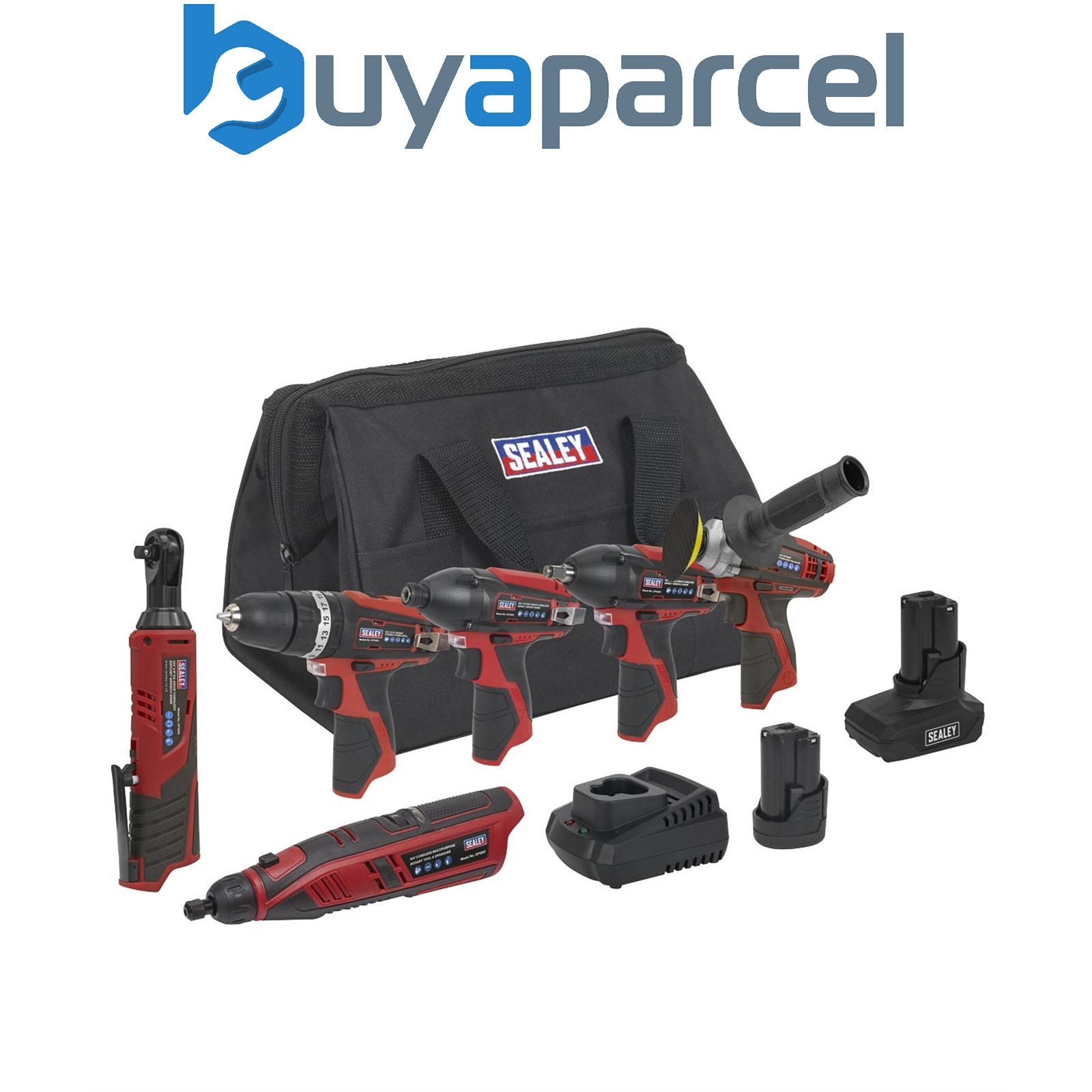 Sealey CP1200COMBO2 6 x SV12 Series Cordless Power Tool Kit 12V - 2 Batteries