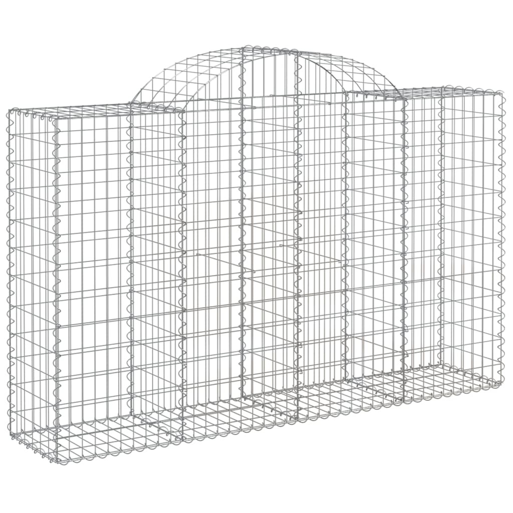 Arched Gabion Basket Stone Basket Gabion Retaining Wall Galvanised Iron vidaXL