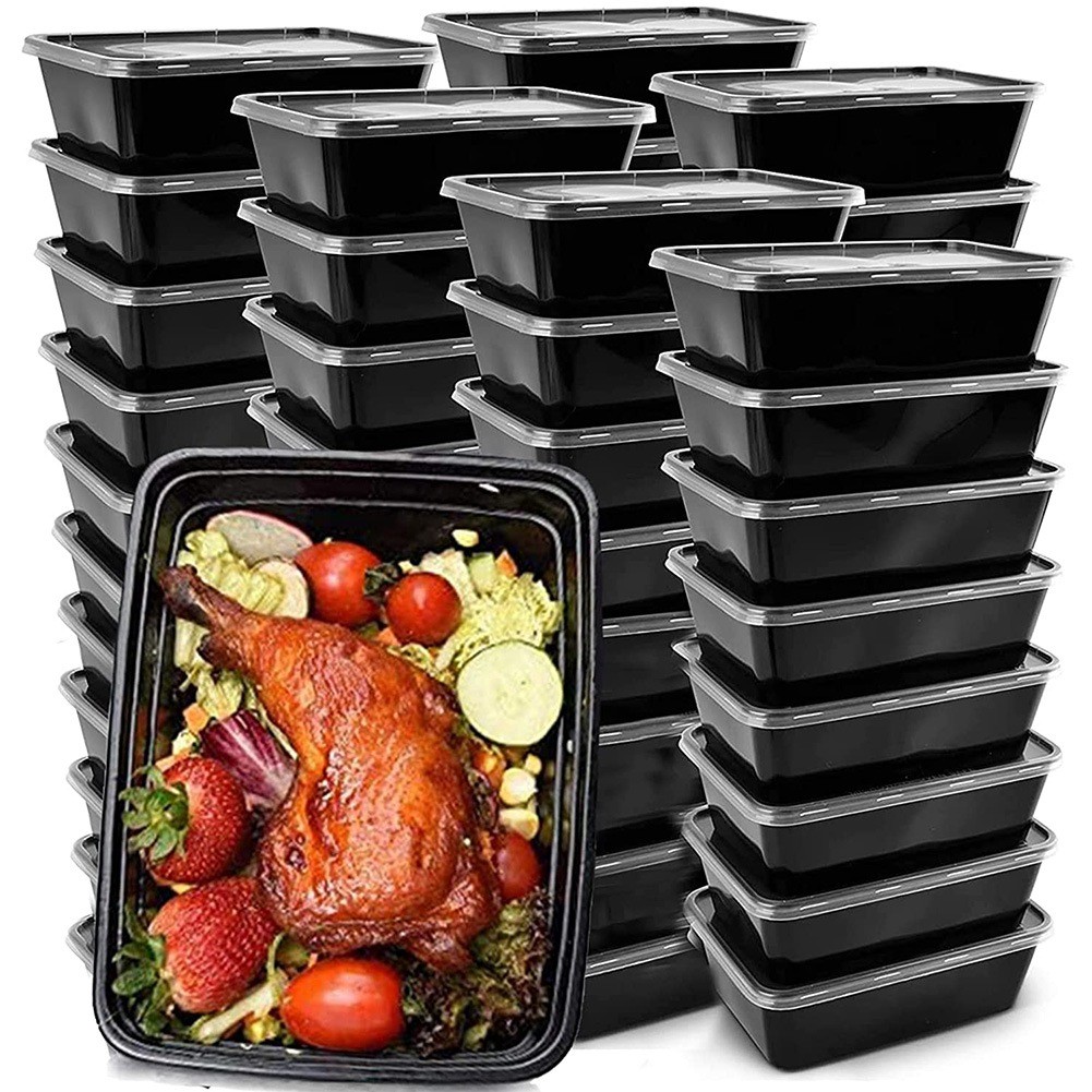50-Pack Meal Prep Containers Reusable To-Go Food Containers H3I87899