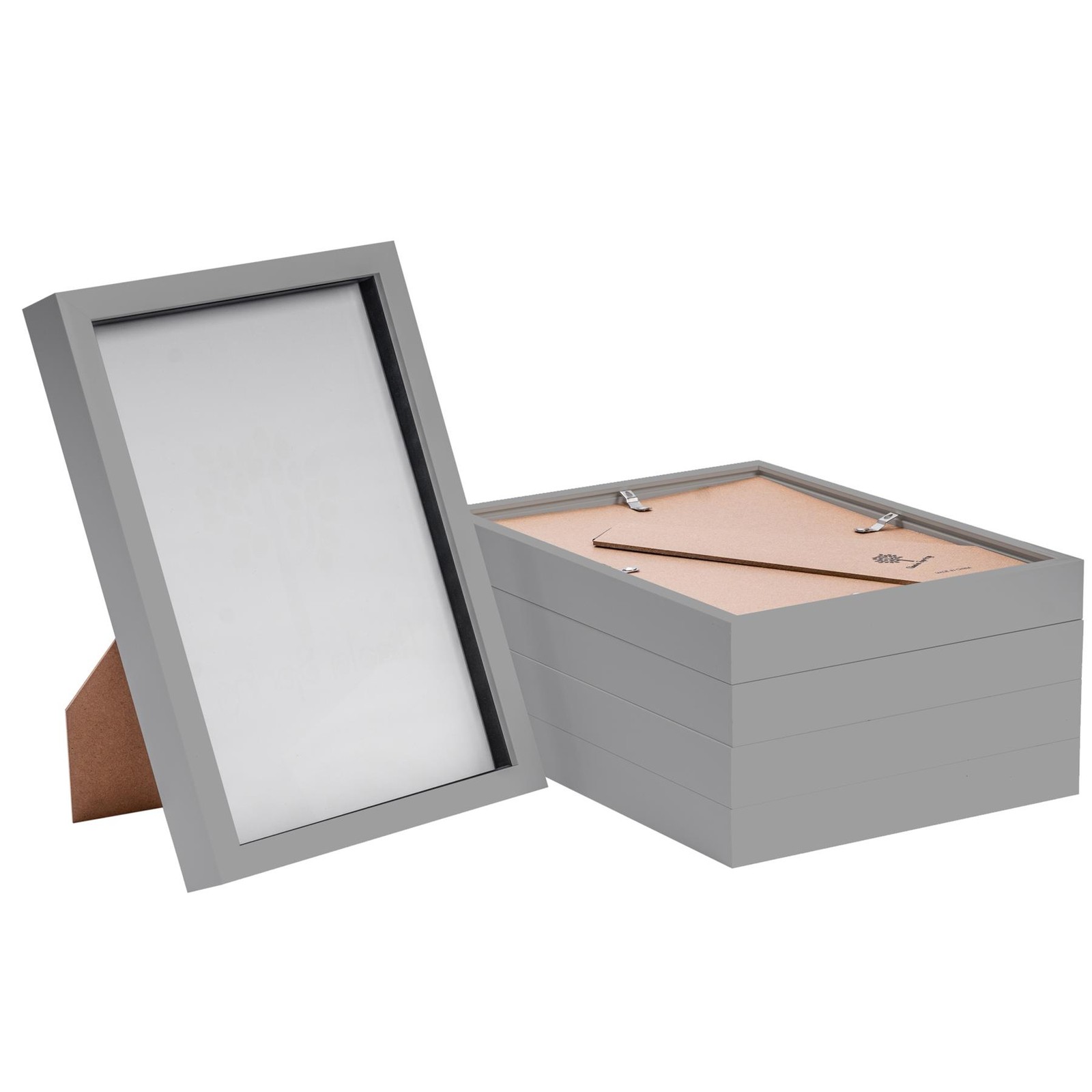 5x Grey A4 (8" x 12") Acrylic 3D Box Photo Picture Frame Deep Shadow Display