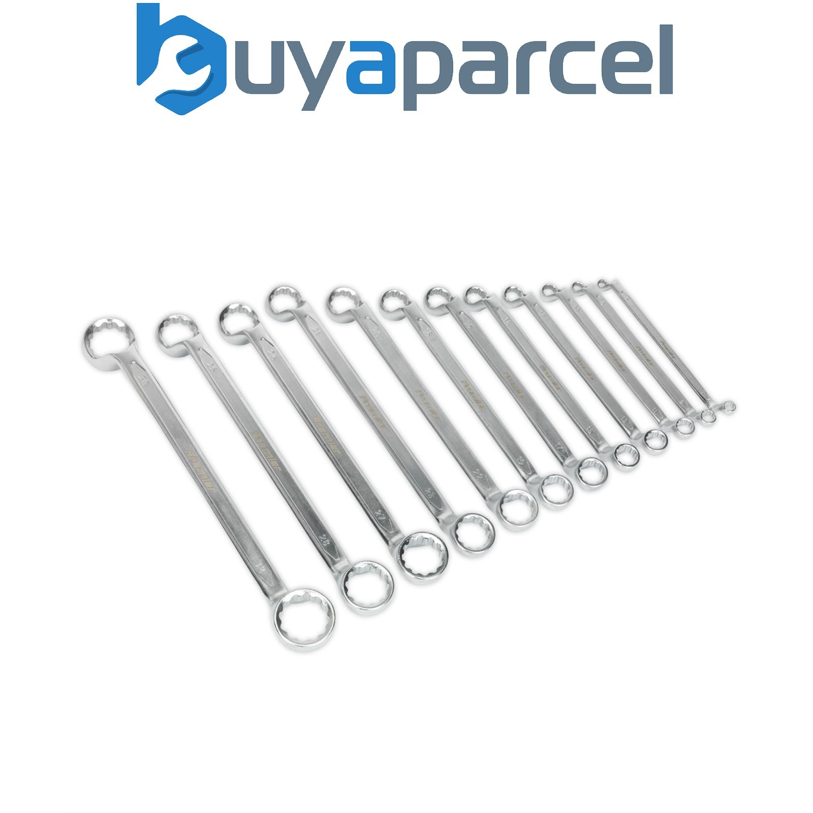 Sealey AK6328 Premier Offset Double End Ring Spanner Set 12pc