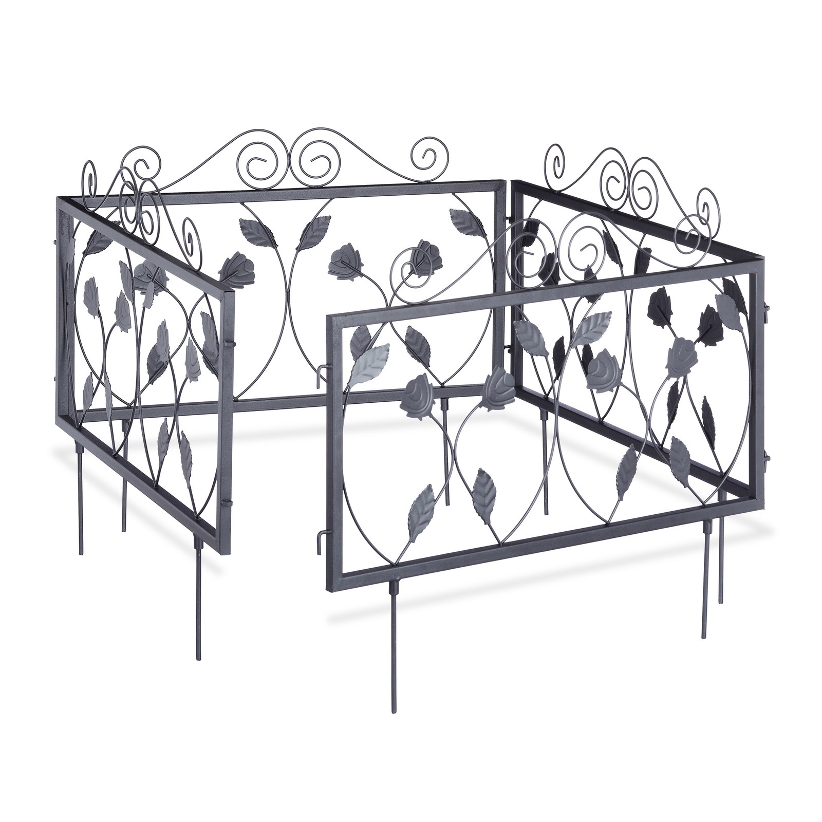 Garden fence Metal Yard Panels Trellis Fencing Set 8 Pieces metal garden fencing