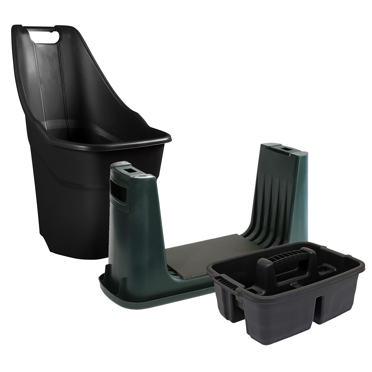 Charles Bentley Strata/Ward Garden Tidy Bundle- Set of 3 Trolley, Kneeler, Caddy