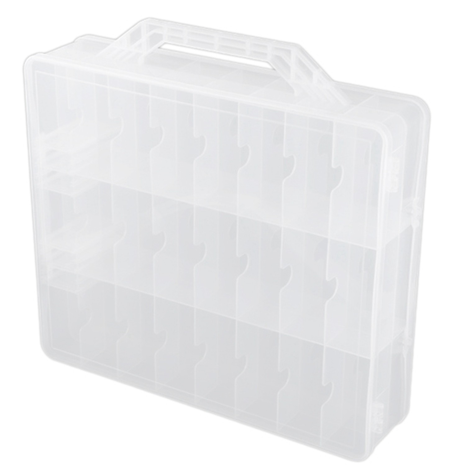48 Cells 2 Layer Nail Polish Organizer Portable Clear Nail Supplies4603