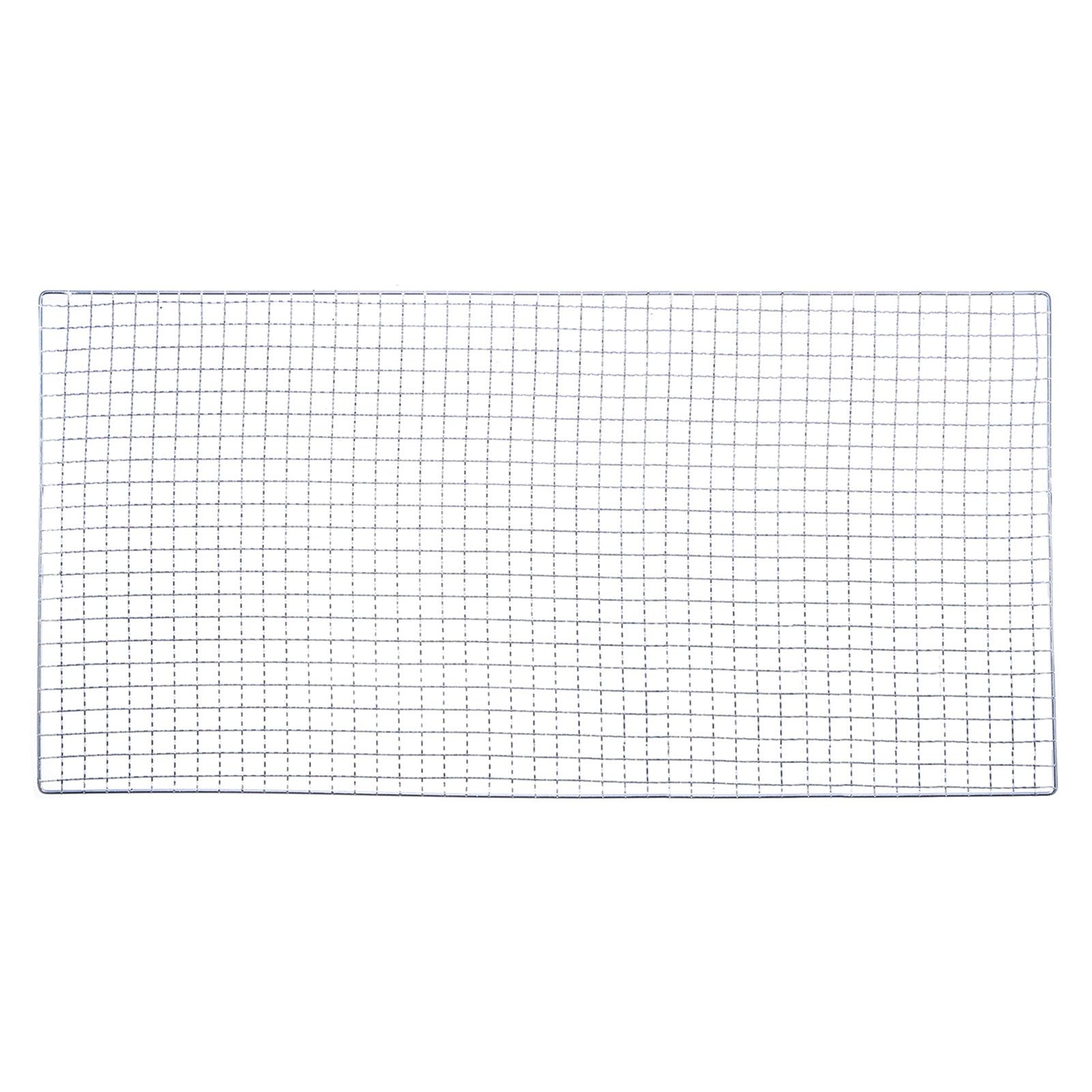 2pcs Square BBQ Grill Net 30x80cm Galvanized Iron Barbecue Mesh Mat