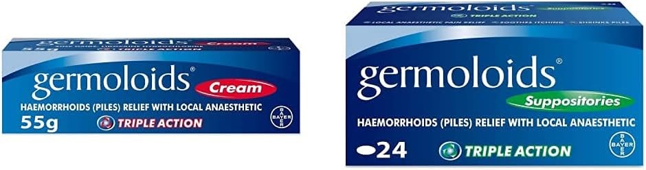 Germoloids Hemorrhoid Cream, Piles Treatment with Anaesthetic to Numb The Pain