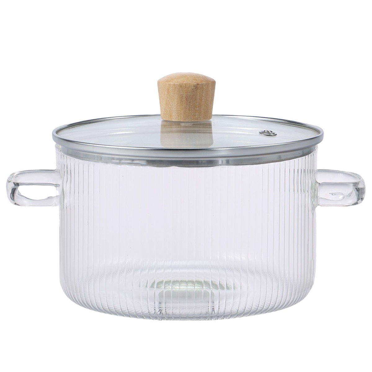 Cooking Pot with Lid Kitchen Cooking Tools Dual Handles Glass Saucepan A9X31153