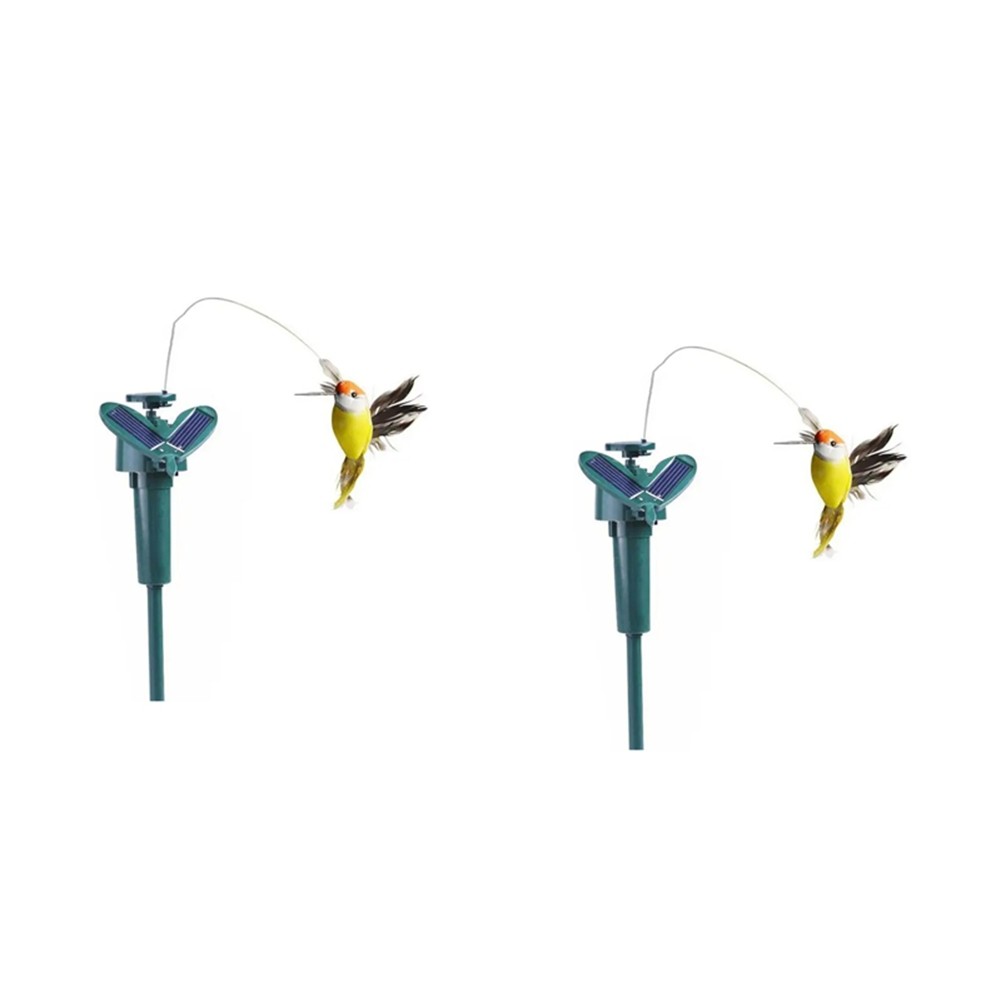 3X(2PCS Garden Decoration Solar Simulation Auto Flying Bird Garden Yard2821