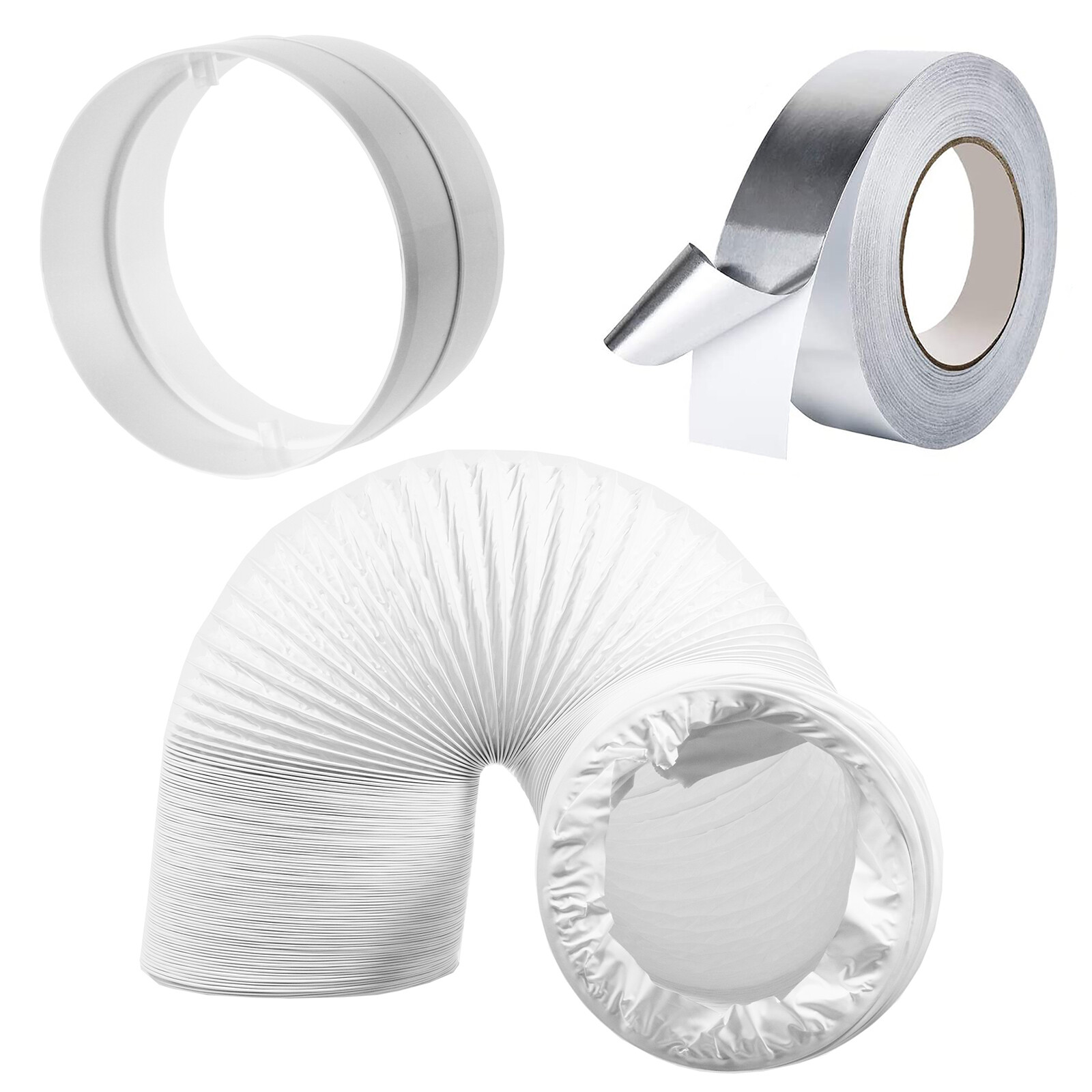 Cooker Hood Vent Hose Kit 6" / 152mm x 6m Duct + Extension Connector + Tape