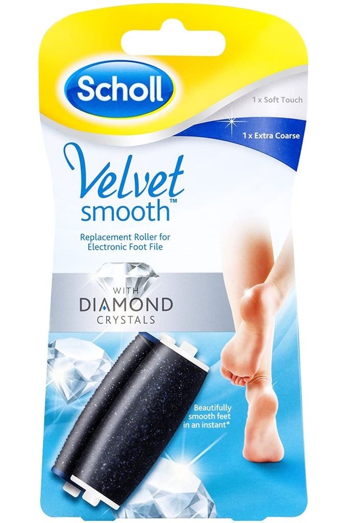 Scholl 2X Velvet Smooth Express Pedi Replacement Rollers Fine / Strong