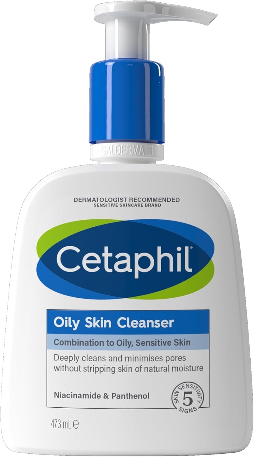Cetaphil Oily Skin Cleanser 473ml Face Wash For Combination to Oily Sensitive