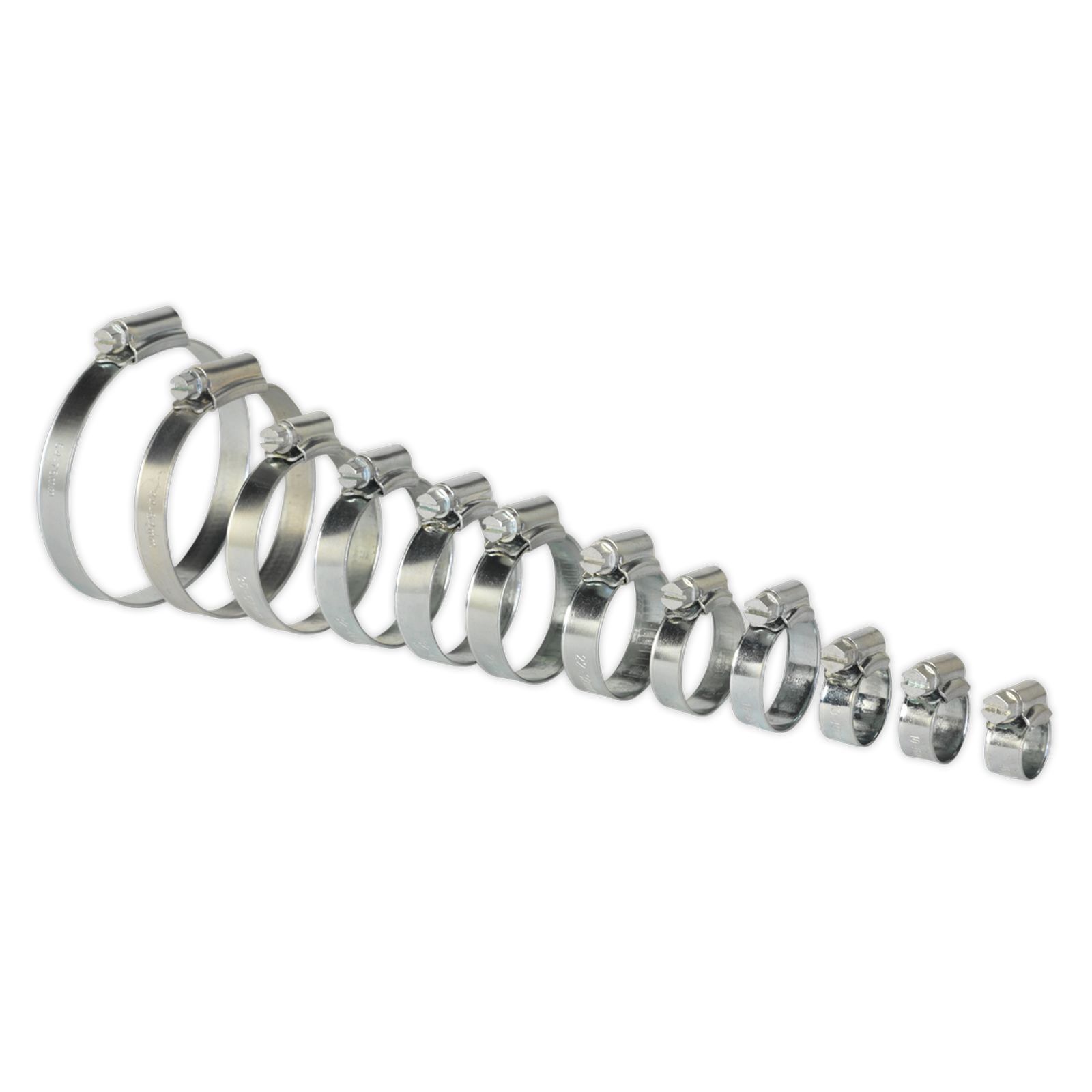 Sealey Hose Clip Assortment Sizes Ø10-70mm Pack Of 85 - Part No. SHCS3