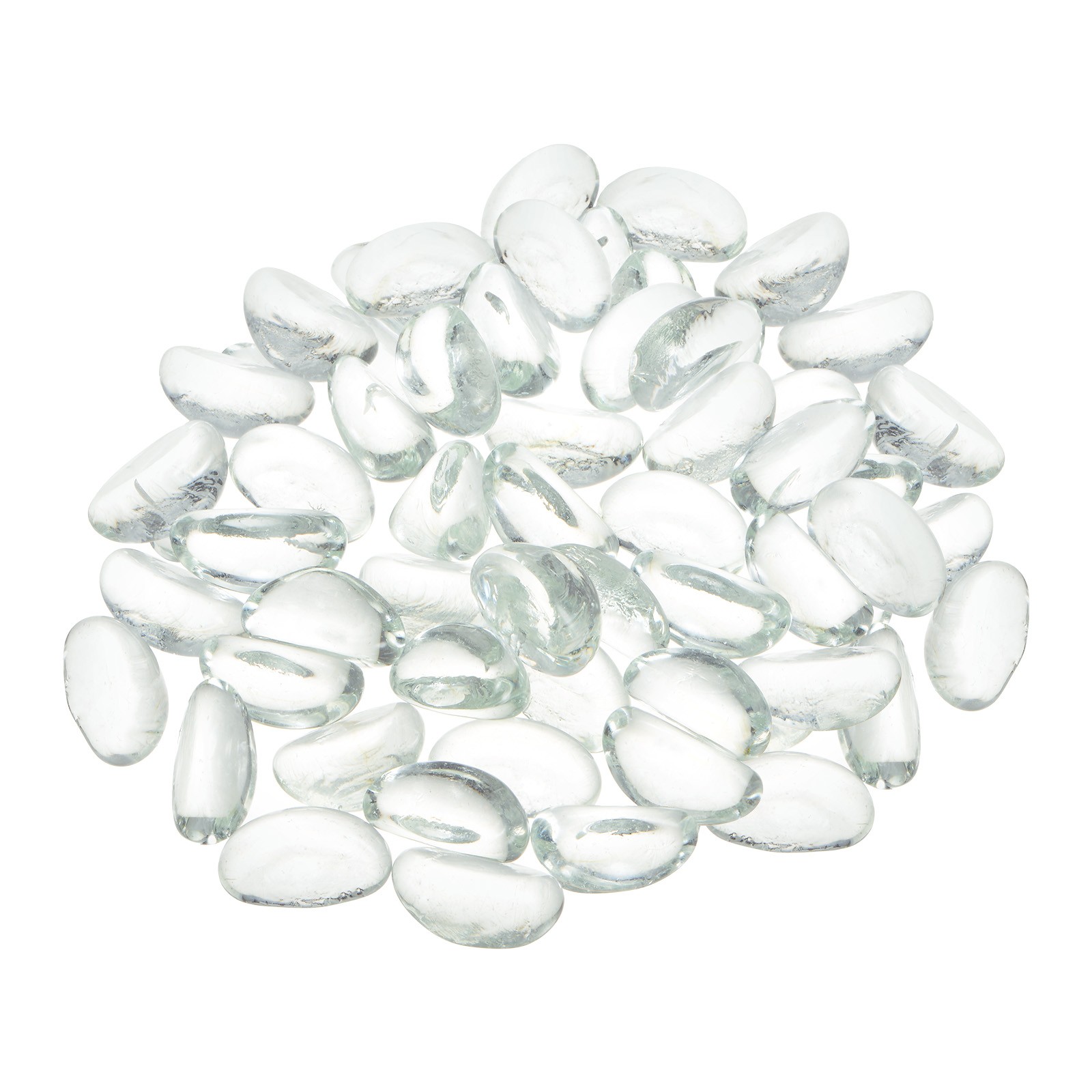 Fire Glass Beads Glass Marbles Gravel Pebbles 1000g/2.2lbs Clear