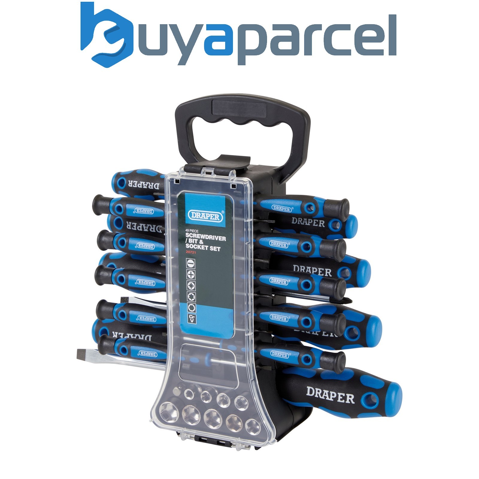 Draper 20721 Screwdriver, Socket and Bit Set (49 Piece)